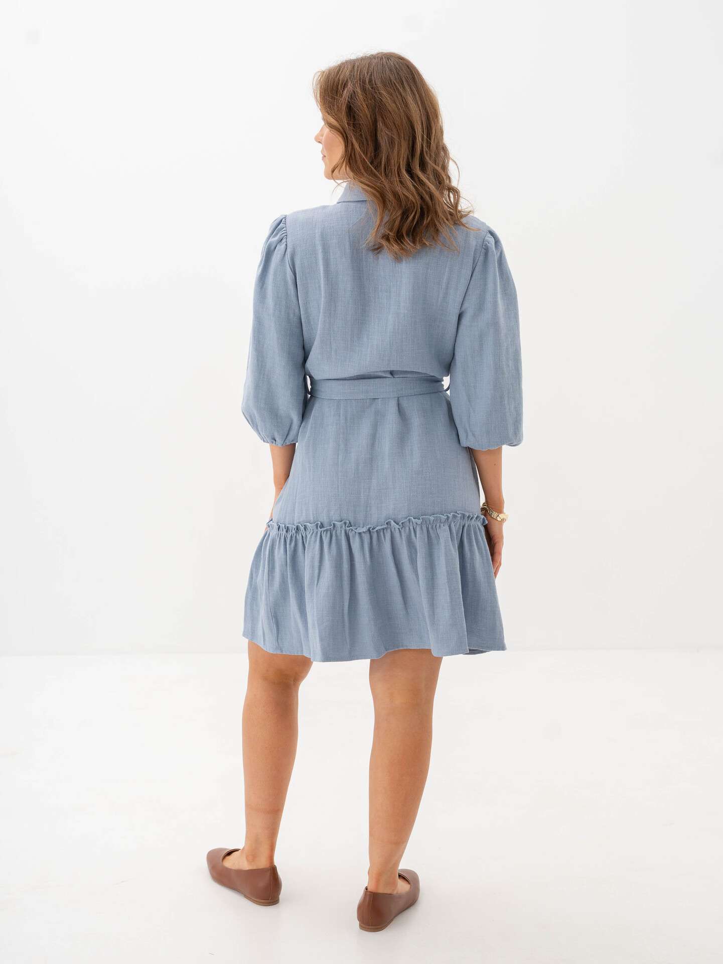A-View Linen Dress - Bl | Getinspired.no