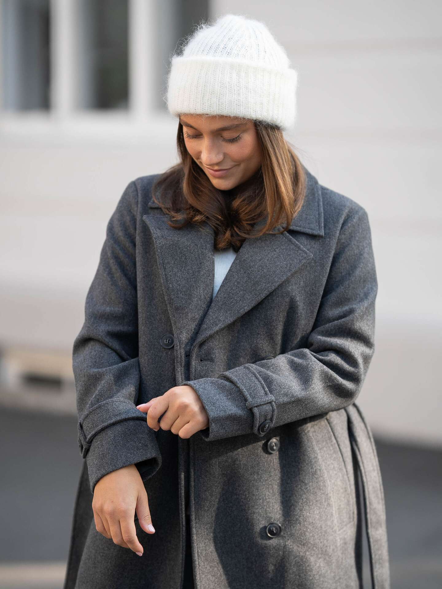 Vero Moda Fortune Vega Long Trenchcoat - Grå | Getinspired.no