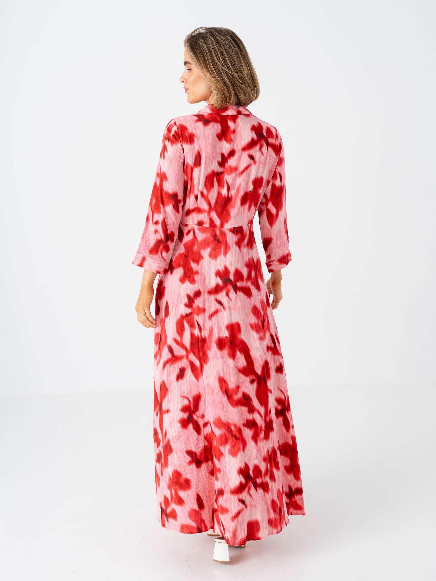 Y.A.S Savanna Long Shirt Dress - Rosa | Getinspired.no