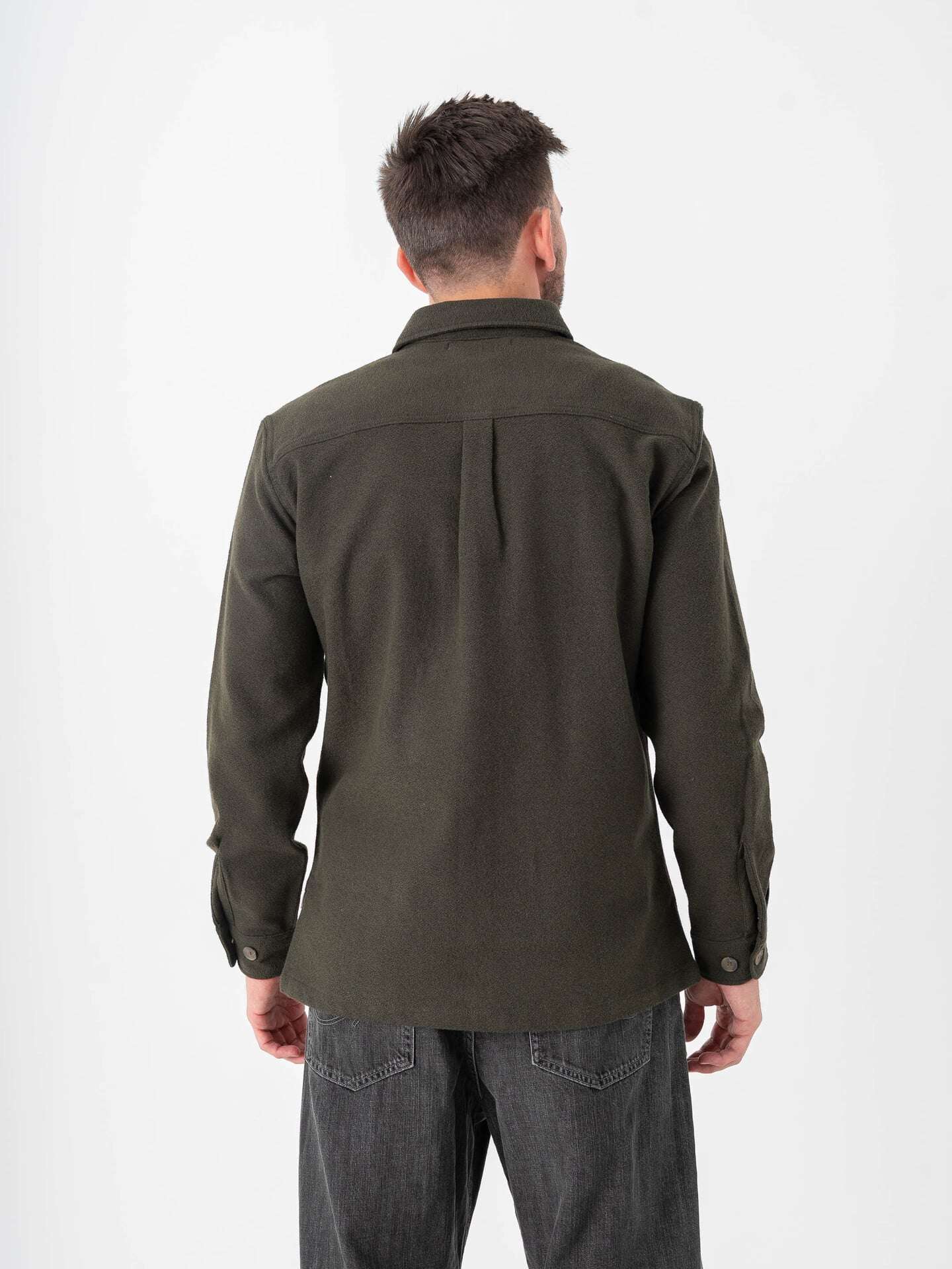 JPRRAYMOND Melange Solid LS Overshirt SN, Cypress/Fit: comfort fit, S JPRRAYMOND Melange Solid LS Overshirt SN, Cypress/Fit: comfort fit, S
