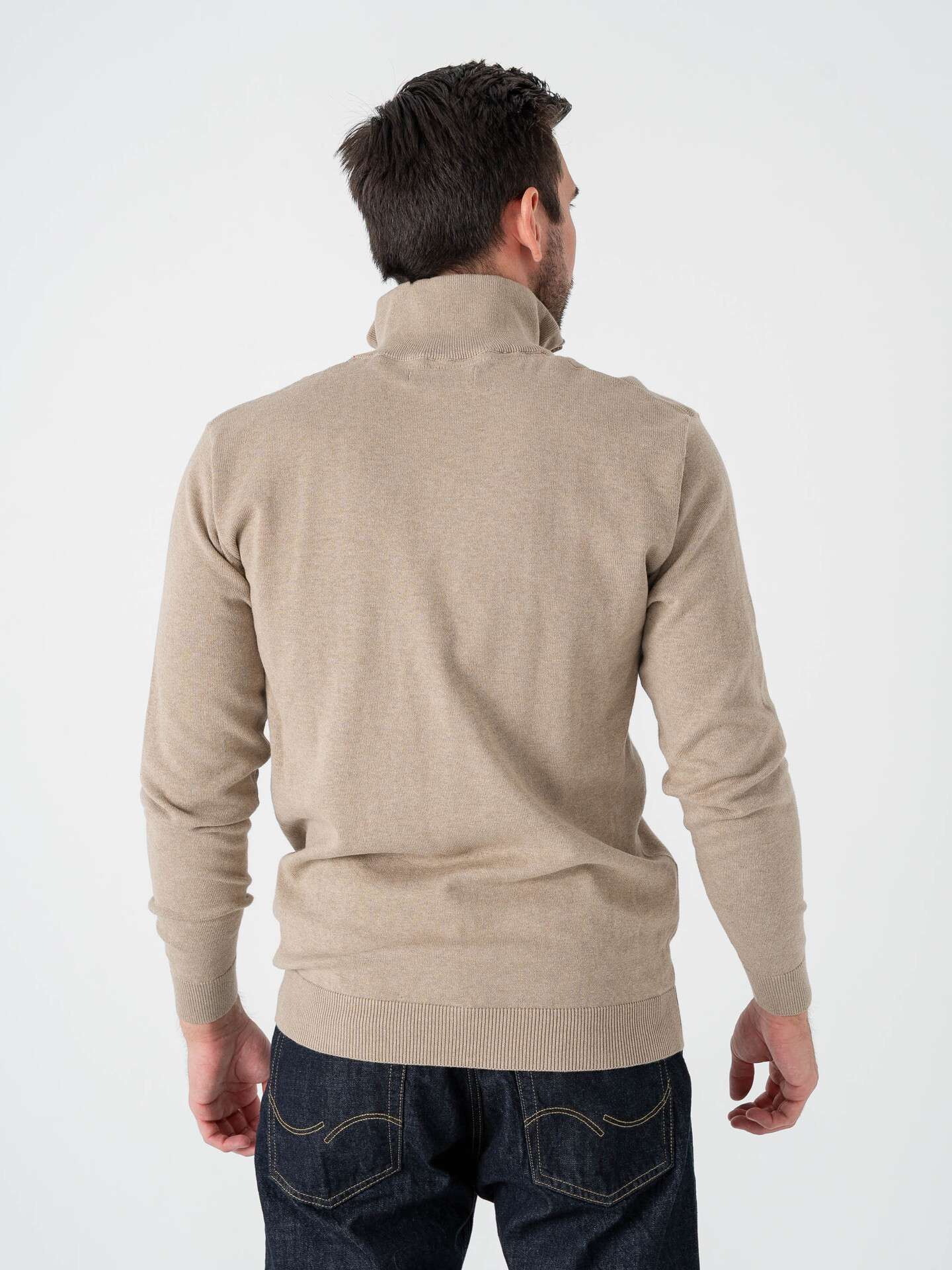 U.S. Polo Assn. Brison Knit Half Zip - Beige | Getinspired.no