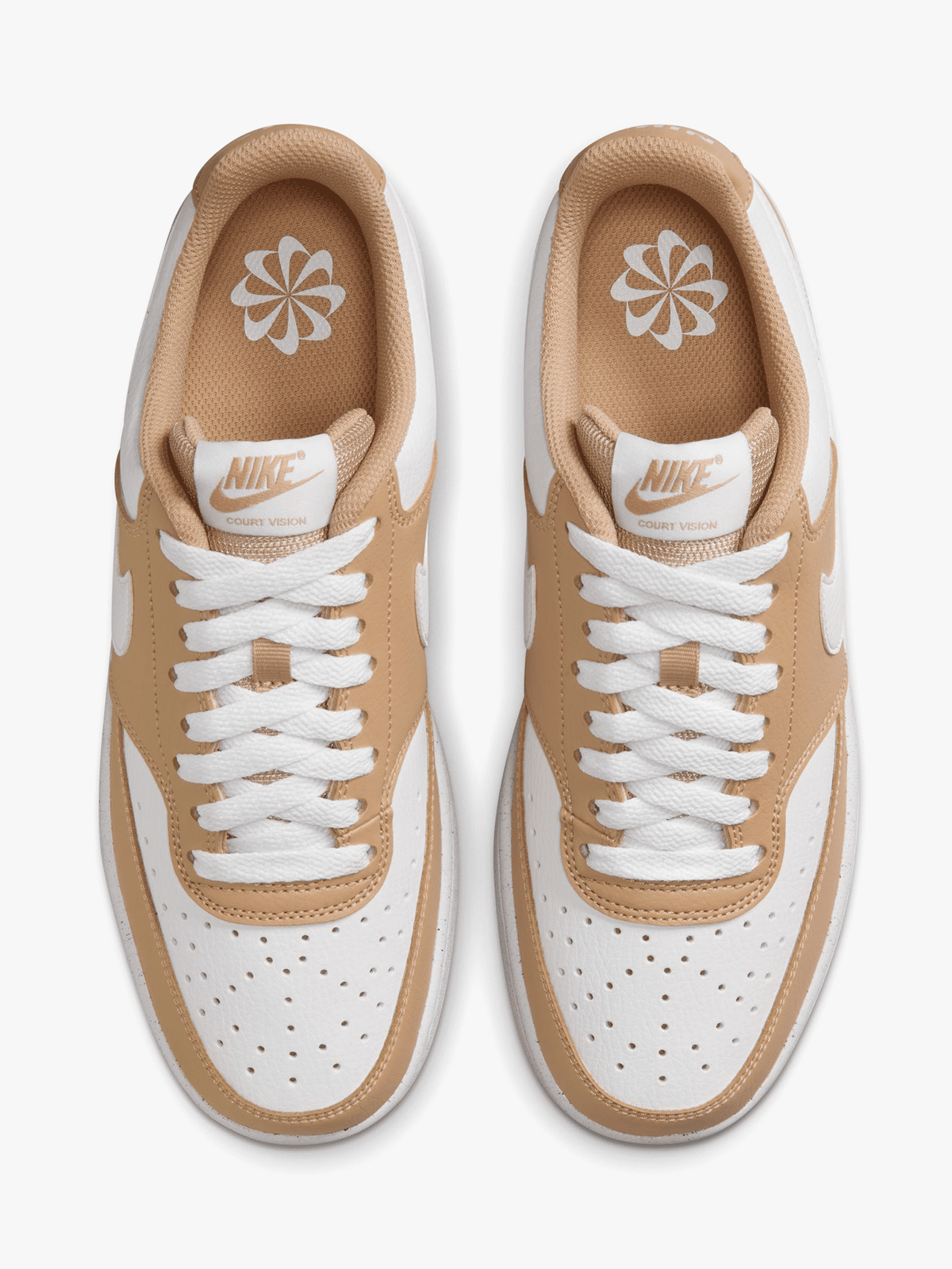 Nike Court Vision Low Next Nature til dame - Hemp/White