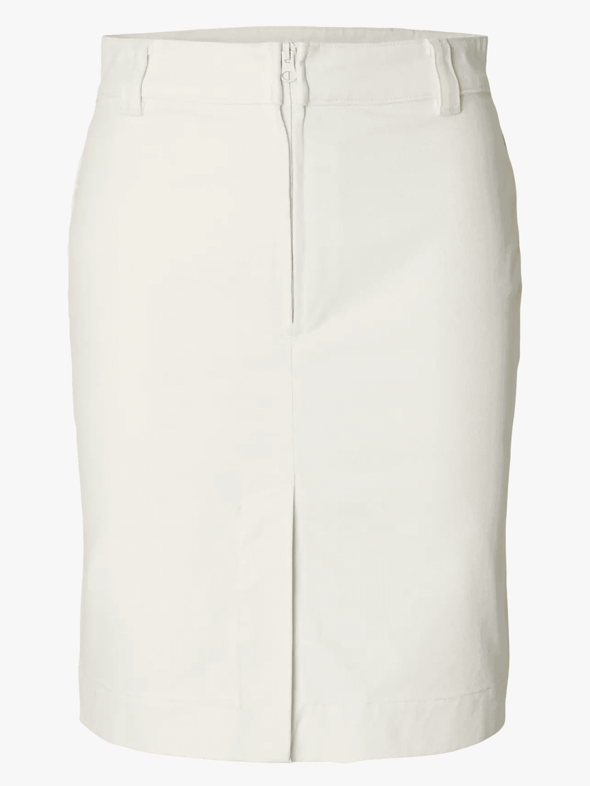Selected Femme Hotel Amour Mid Waist Midi Skirt - Hvit
