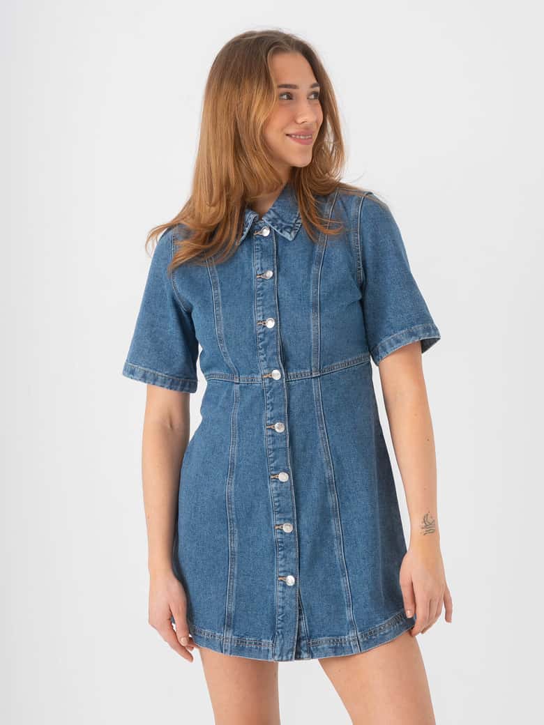 Ichi Ancey Dress - Denim | Getinspired.no