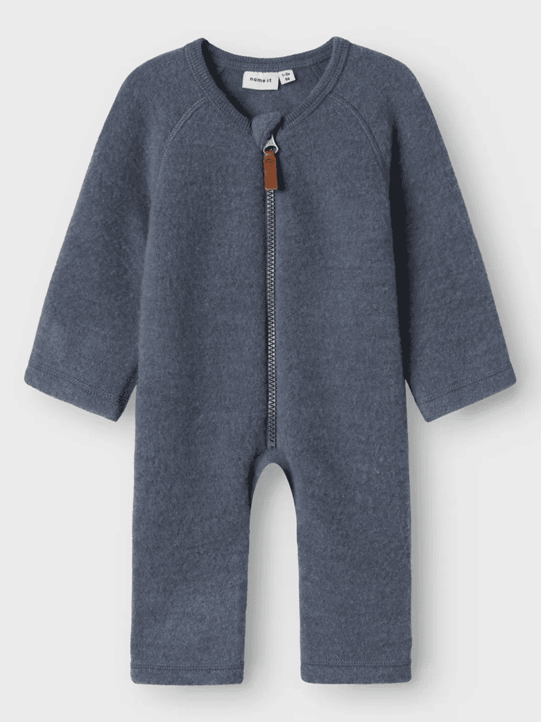 NAME IT Nbfwillitus Wool LS Body Maniche Lunghe In Lana Per Bimba - Termoregolante, Bottoni Automatici