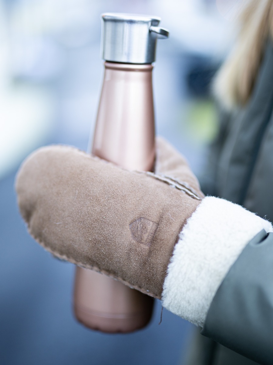 Hestra Sheepskin Mitt Beige