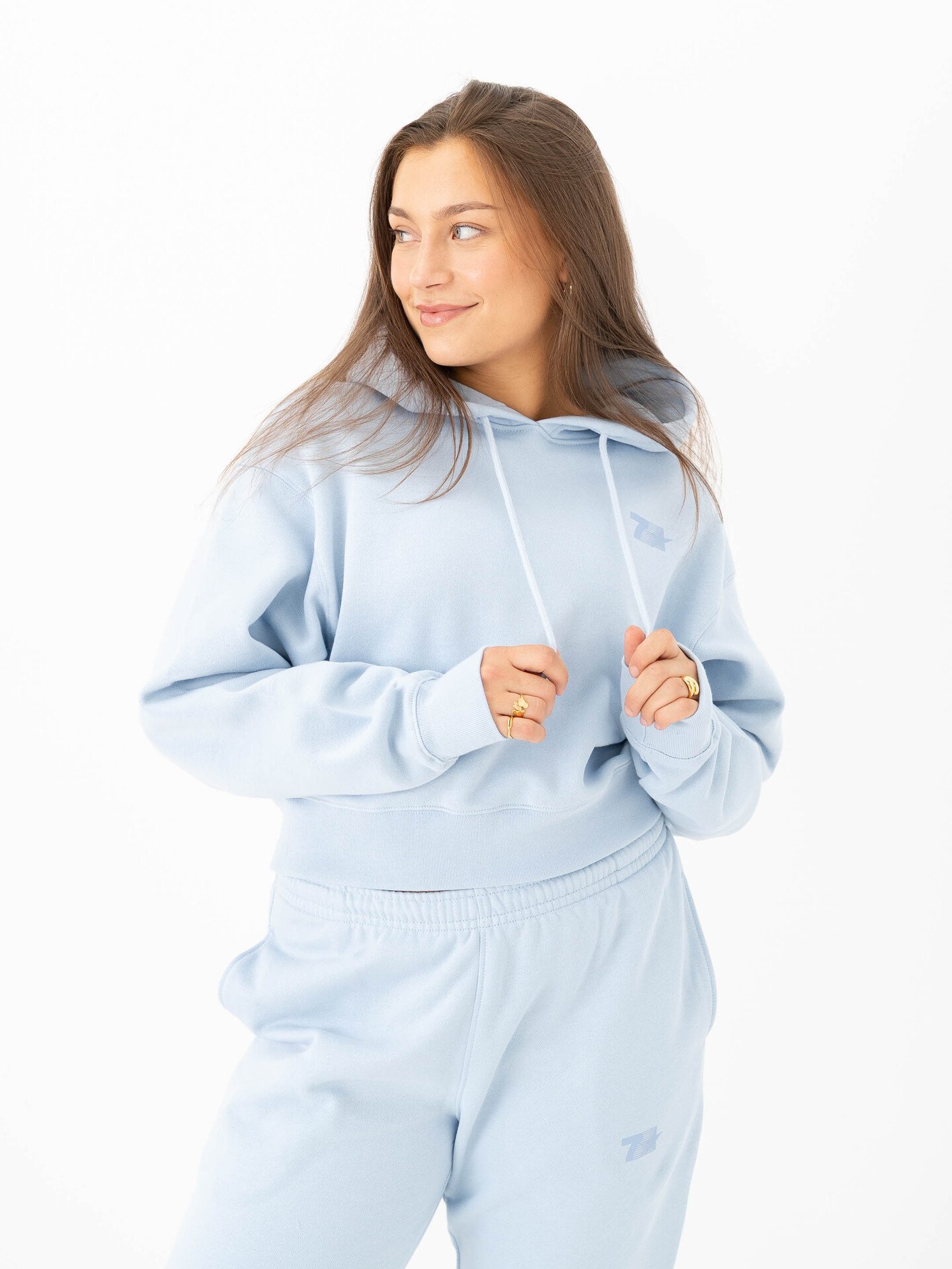 7 DAYS Active Organic Fitted Hoodie Kentucky Blue