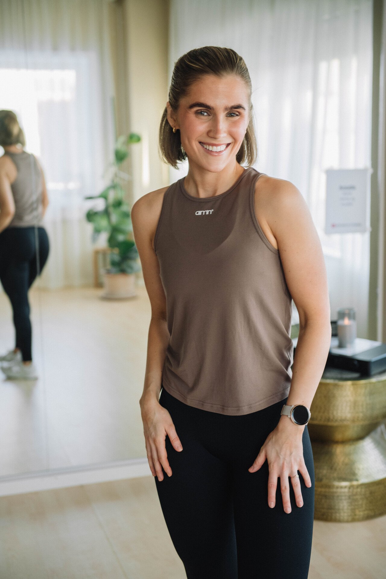 Aim'n Soft Basic Singlet Macchiato