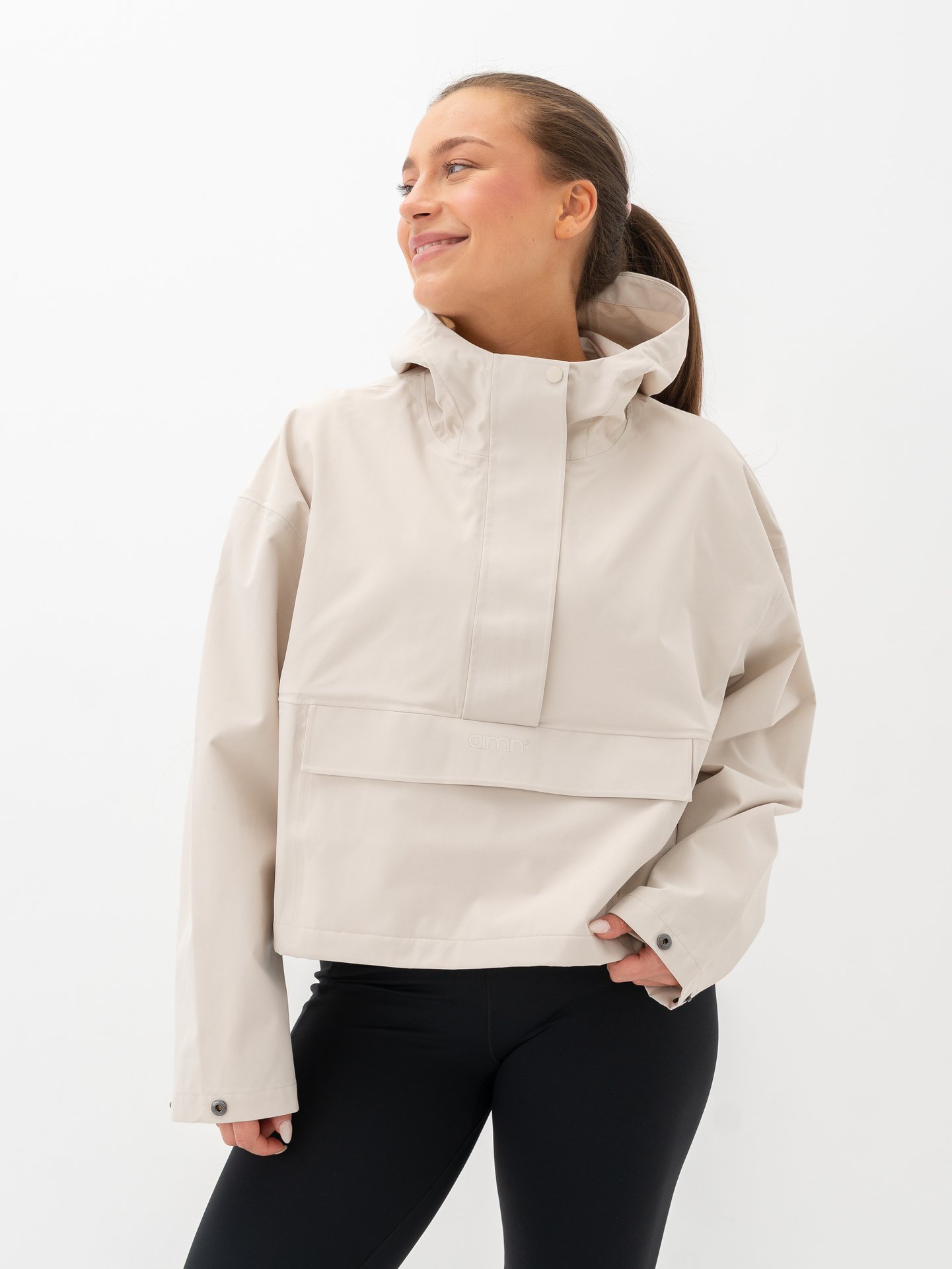 Aim'n Cropped Waterproof Anorak Clay