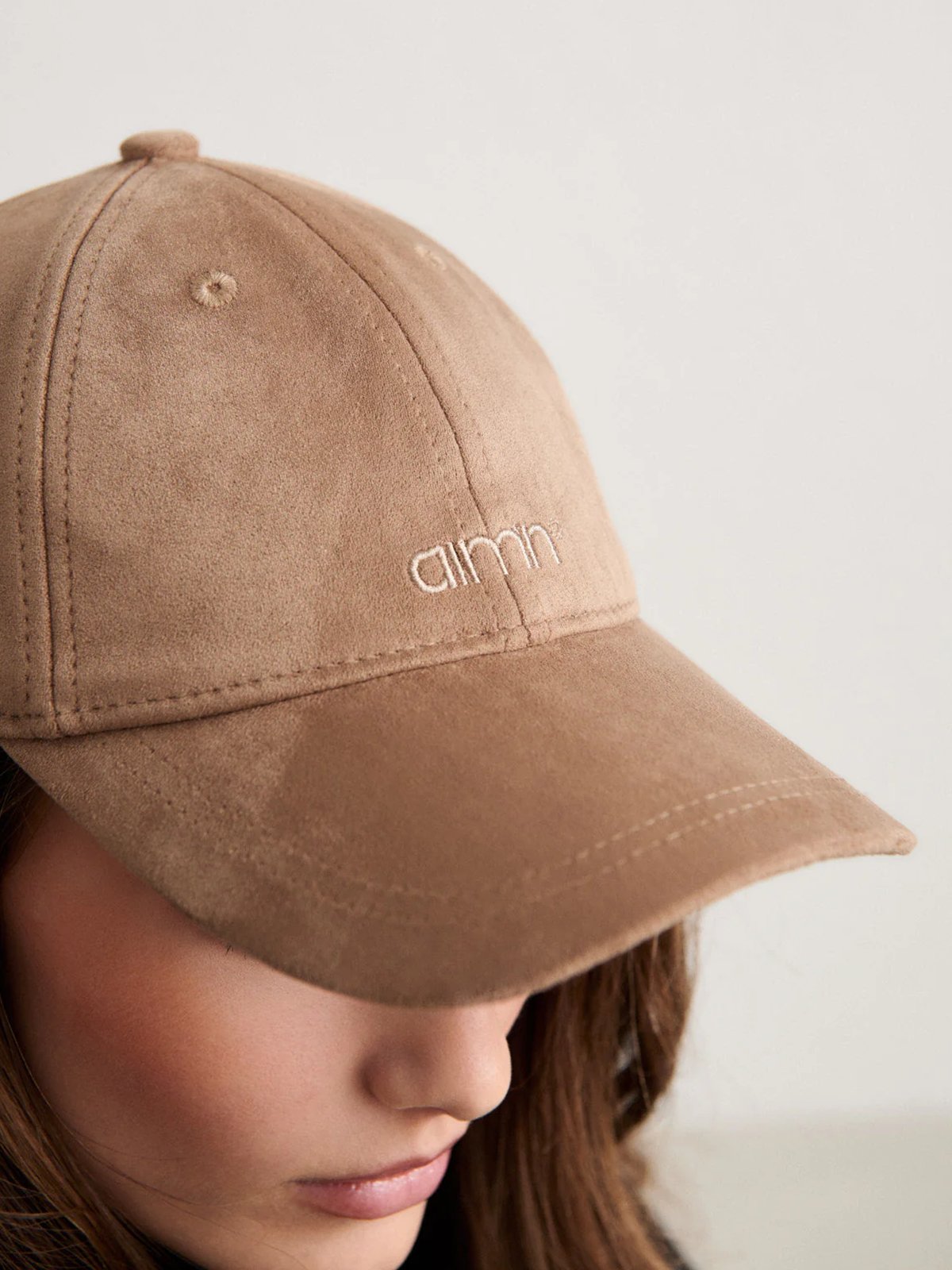 Aim'n Small Logo Suede Cap Espresso