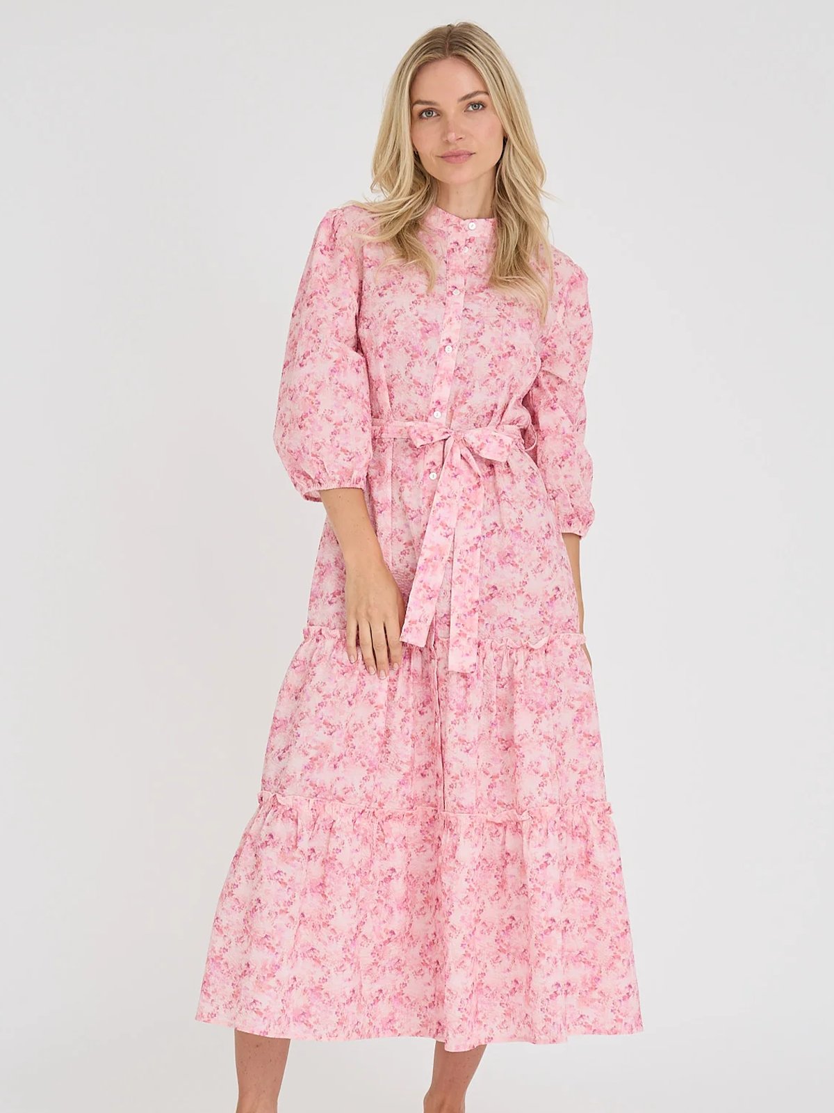 A-View Kate Long Dress Rose / Hot Pink