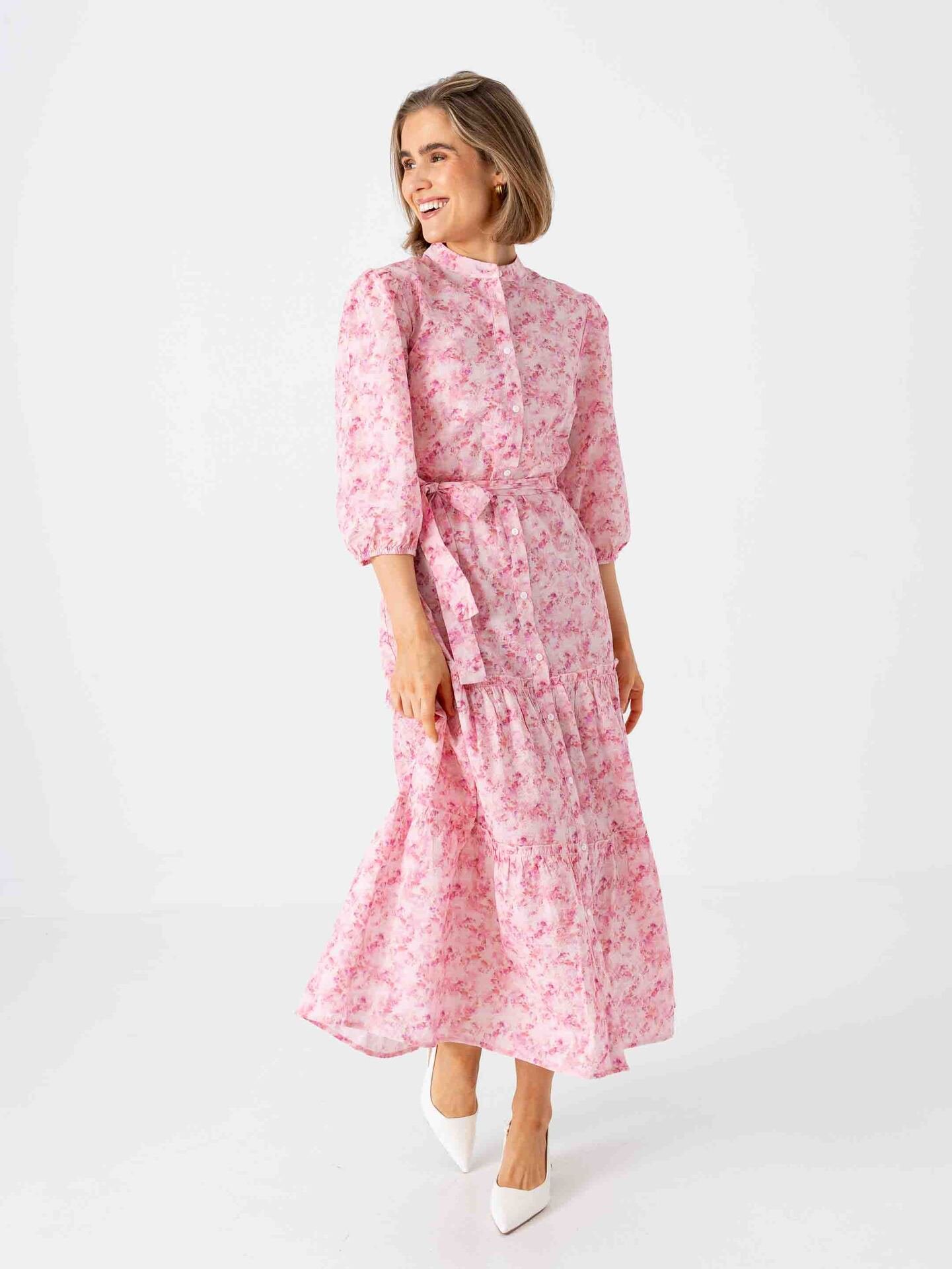 A-View Kate Long Dress Rose / Hot Pink