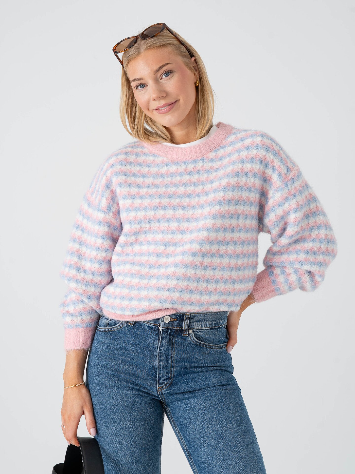 A-View Sassi Knit Pullover Rose / Blue