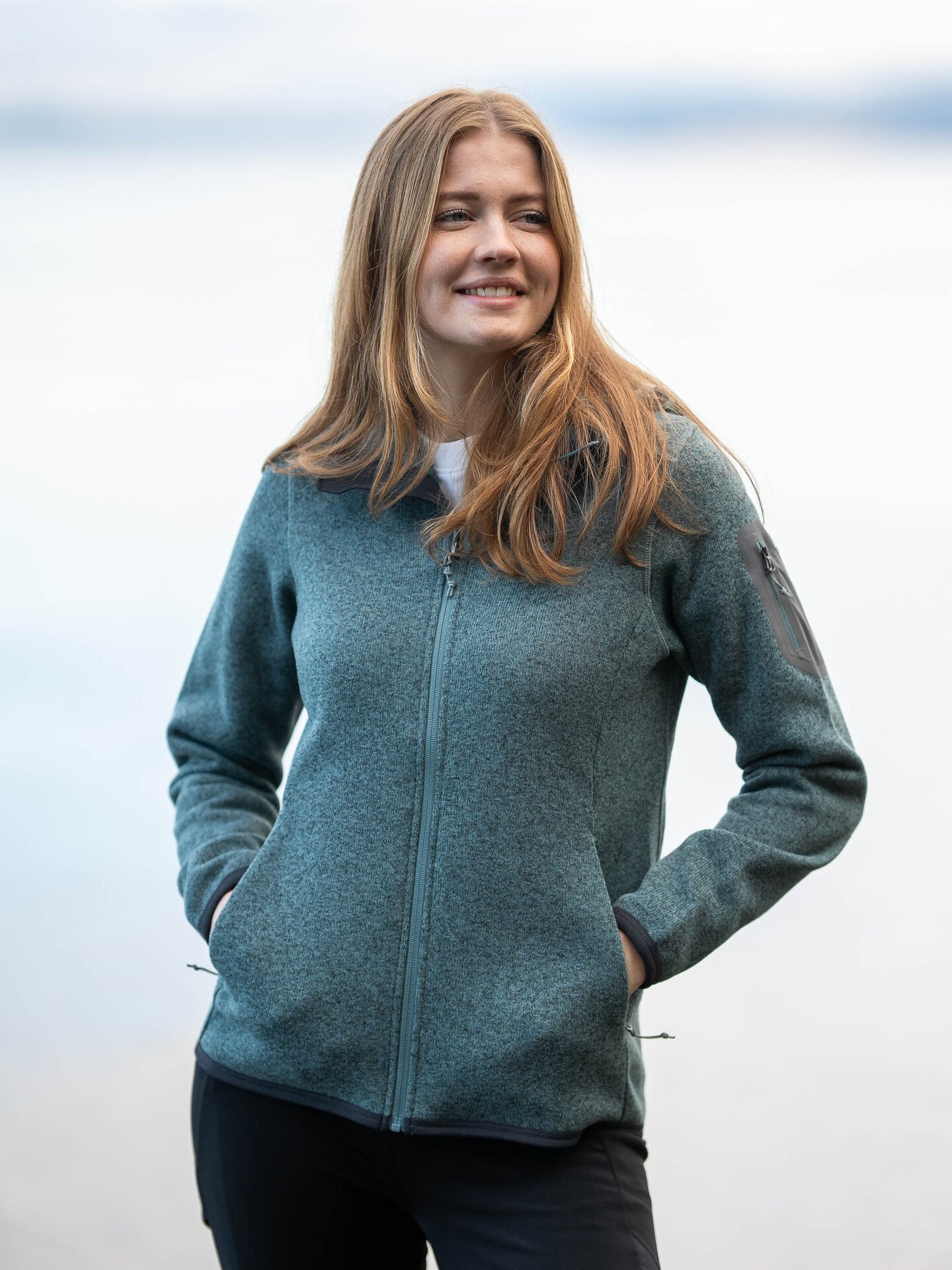 Bergans Kamphaug Knitted Hoodie Grey Sage