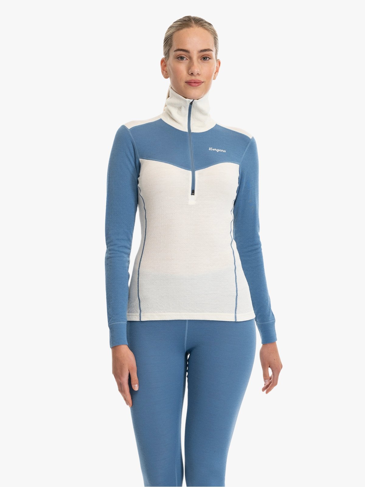 Bergans Inner:Dual Merino Half Zip Women Vanilla White