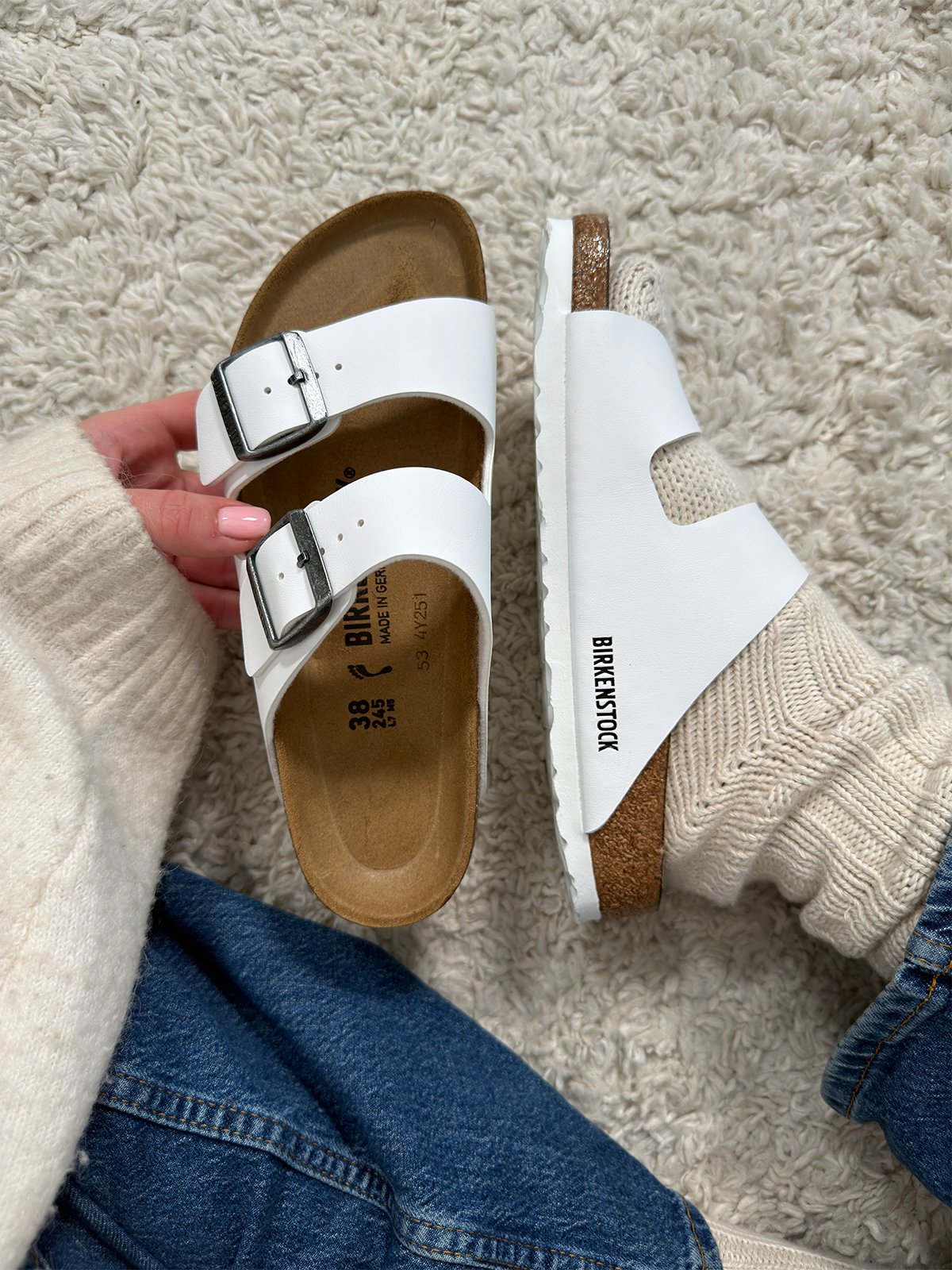Birkenstock Arizona Birko-Flor White