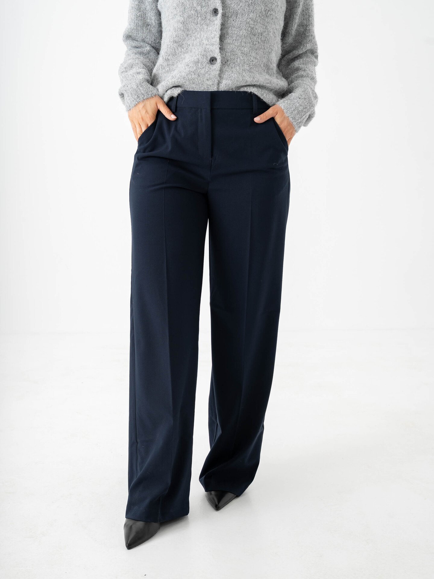 B.YOUNG Danta Wide Leg Pants 2 Copenhagen Night