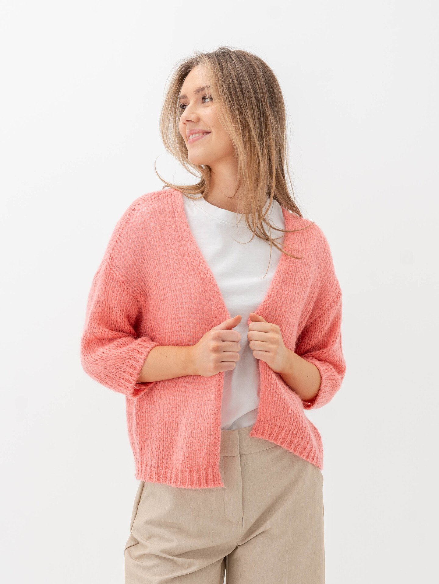 B.YOUNG Nonax Cardigan 2 Knit1 Desert Rose Melange