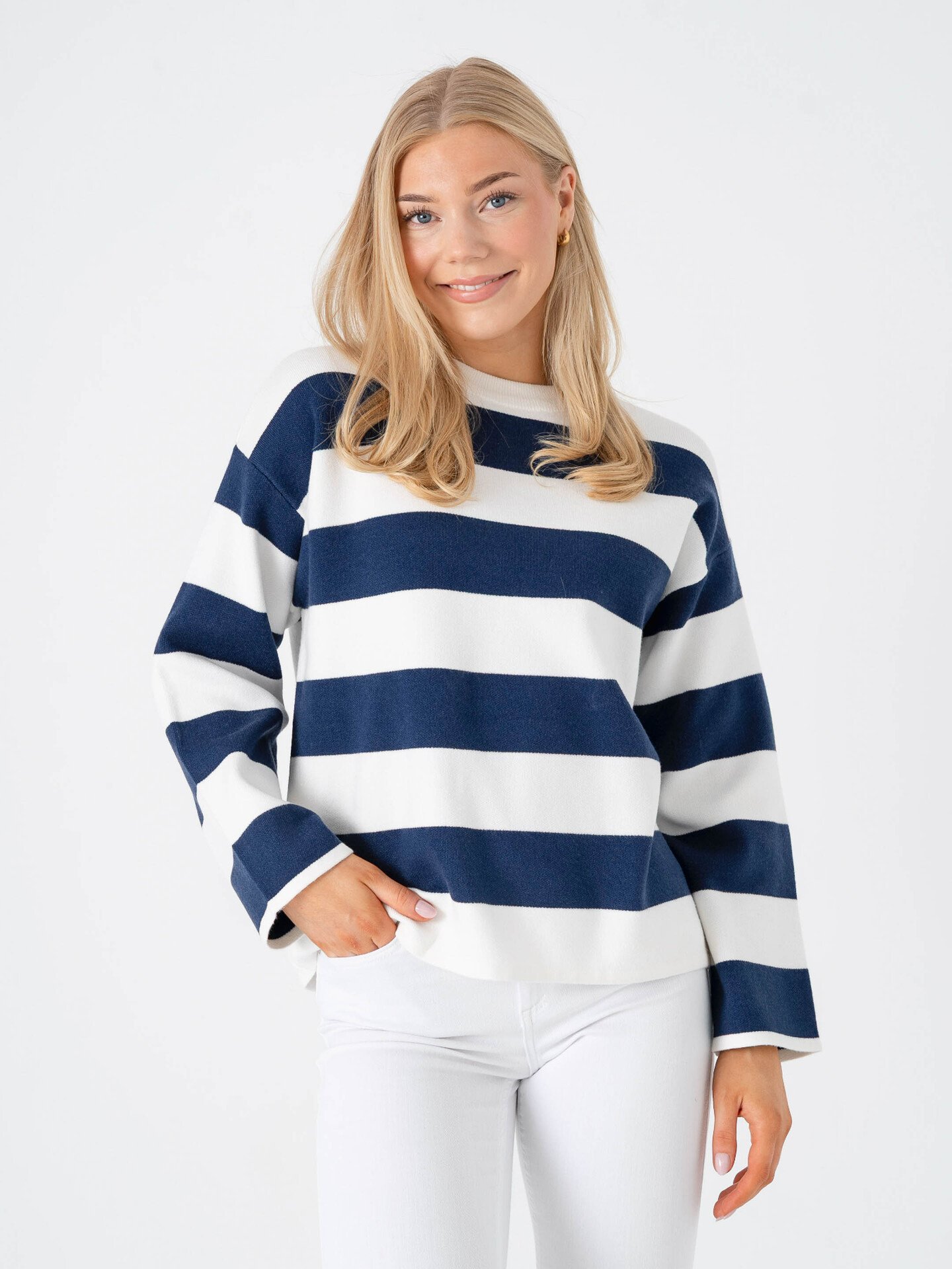 B.YOUNG Otari Stripe Jumper Medieval Blue Stripe