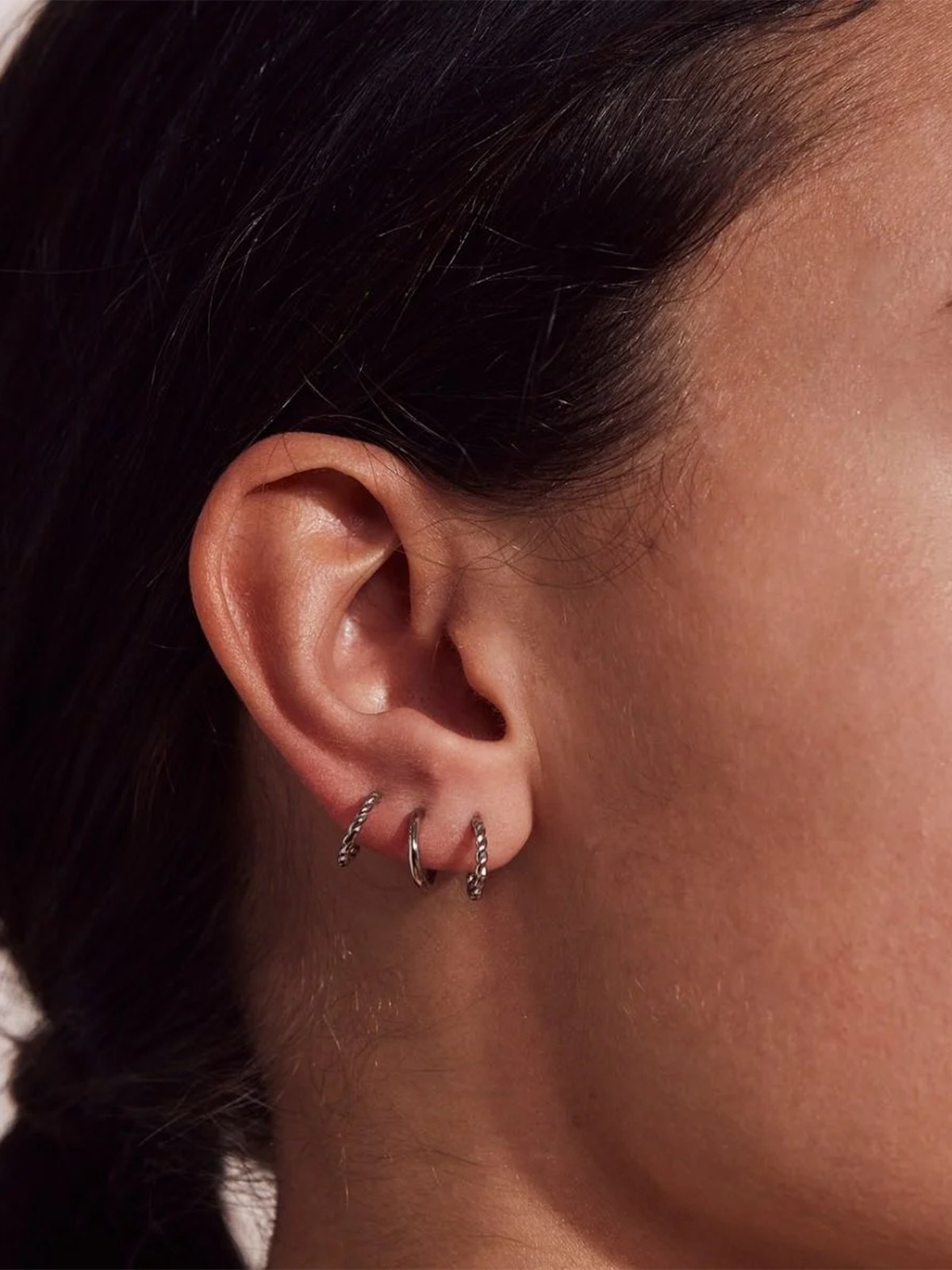 Edblad Duo Pair Creoles Steel Steel