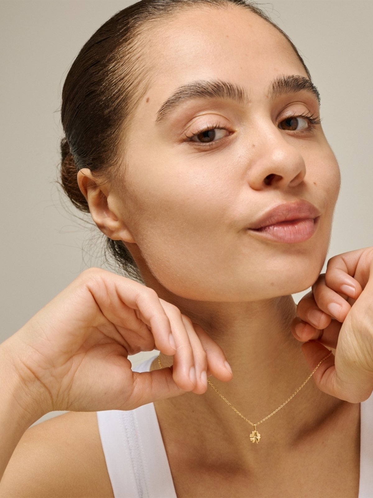 ENAMEL Copenhagen Four-Leaf Clover Necklace Gull