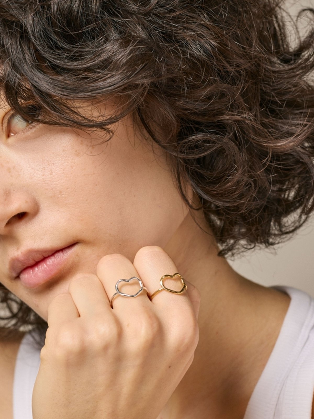 ENAMEL Copenhagen Organic Heart Ring Gull