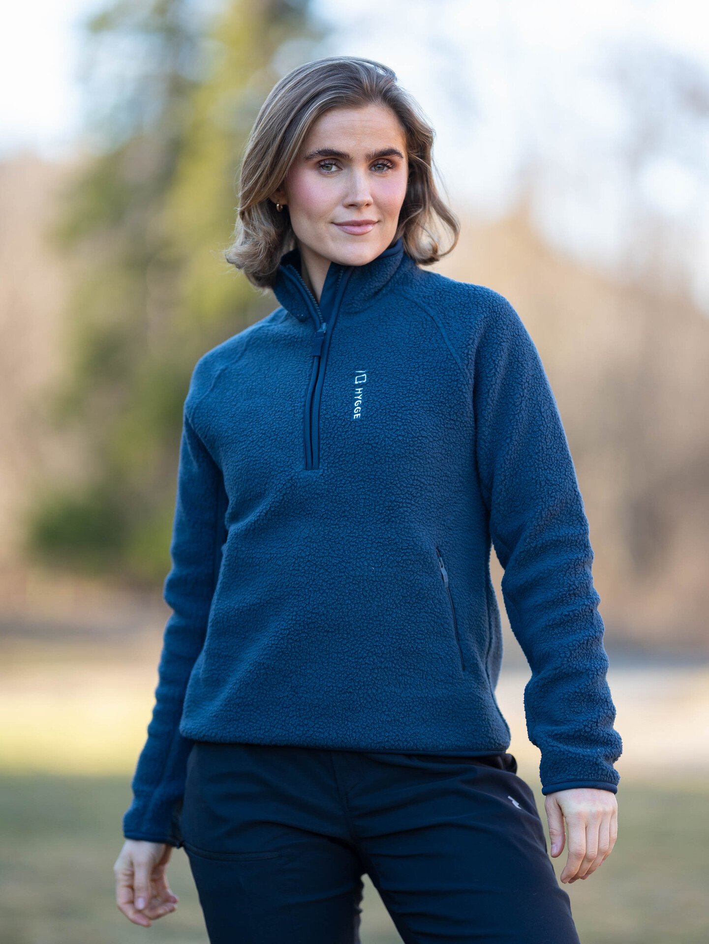 Hygge Women’s Pile Fleece Pullover Navy