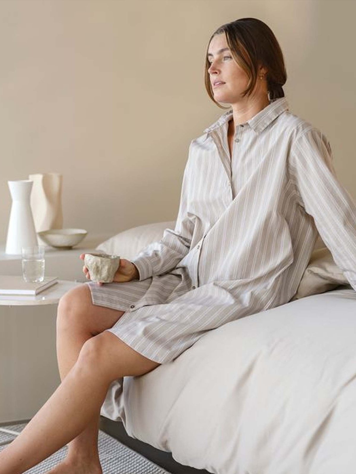 Høie Sana Nattskjorte Beige