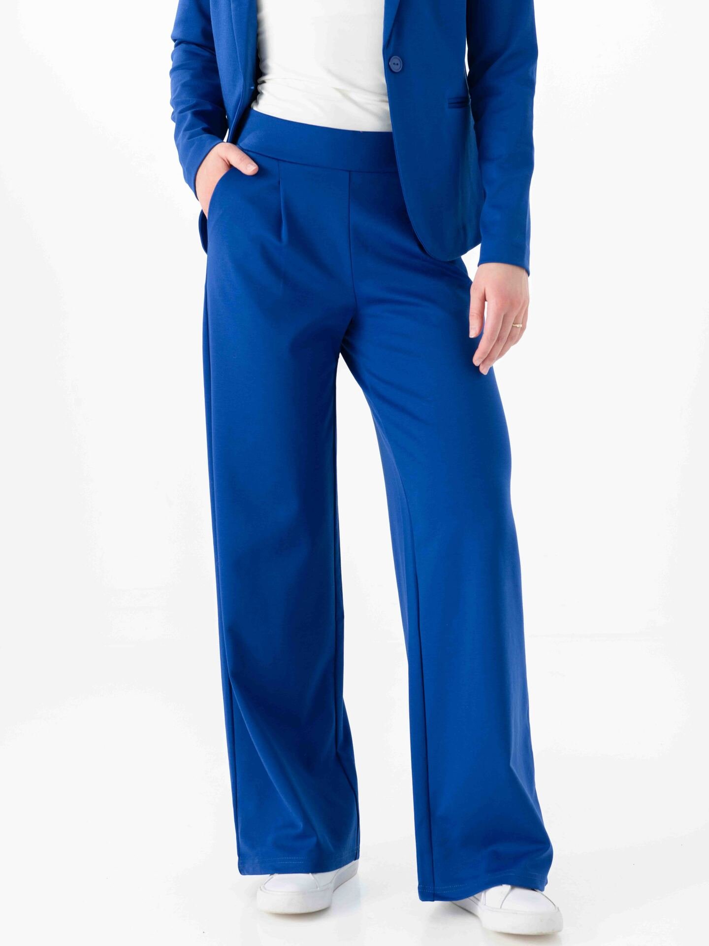 Ichi Kate Wide Pant Long Sodalite Blue