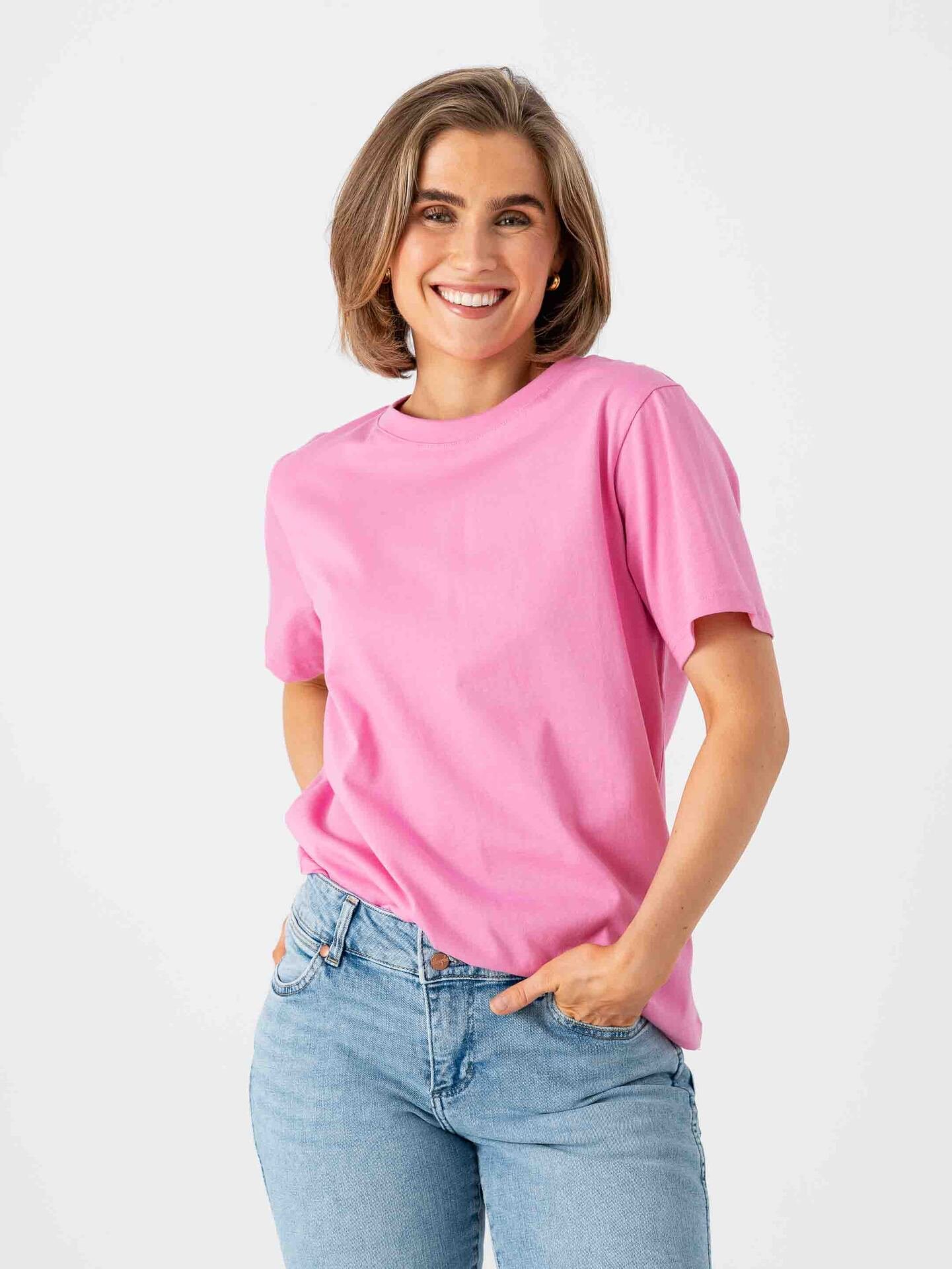 Ichi Palmer Loose Short Sleeve Wild Orchid