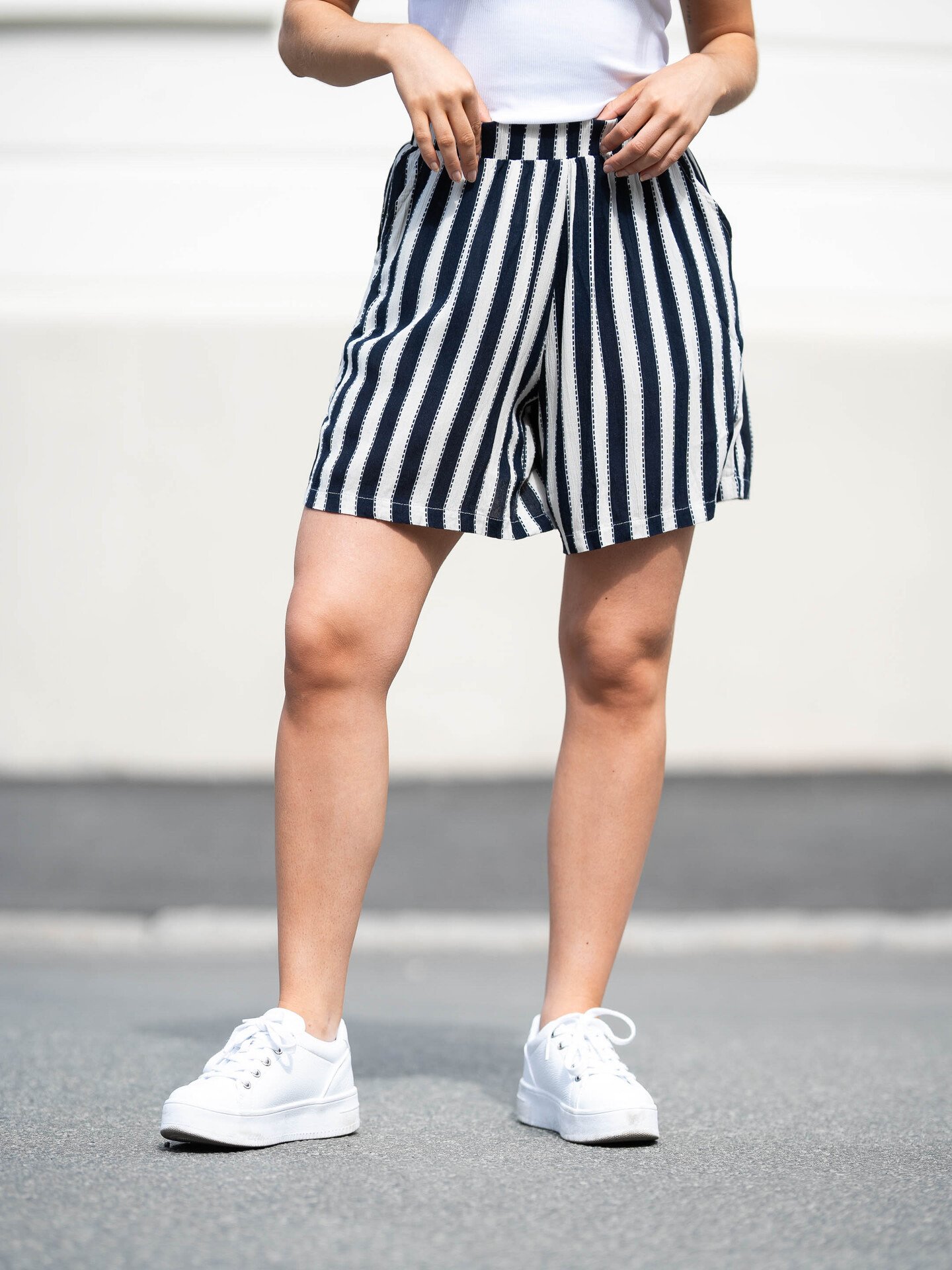 Ichi Marrakech AOP Shorts 5 Total Eclipse Stripe Aop