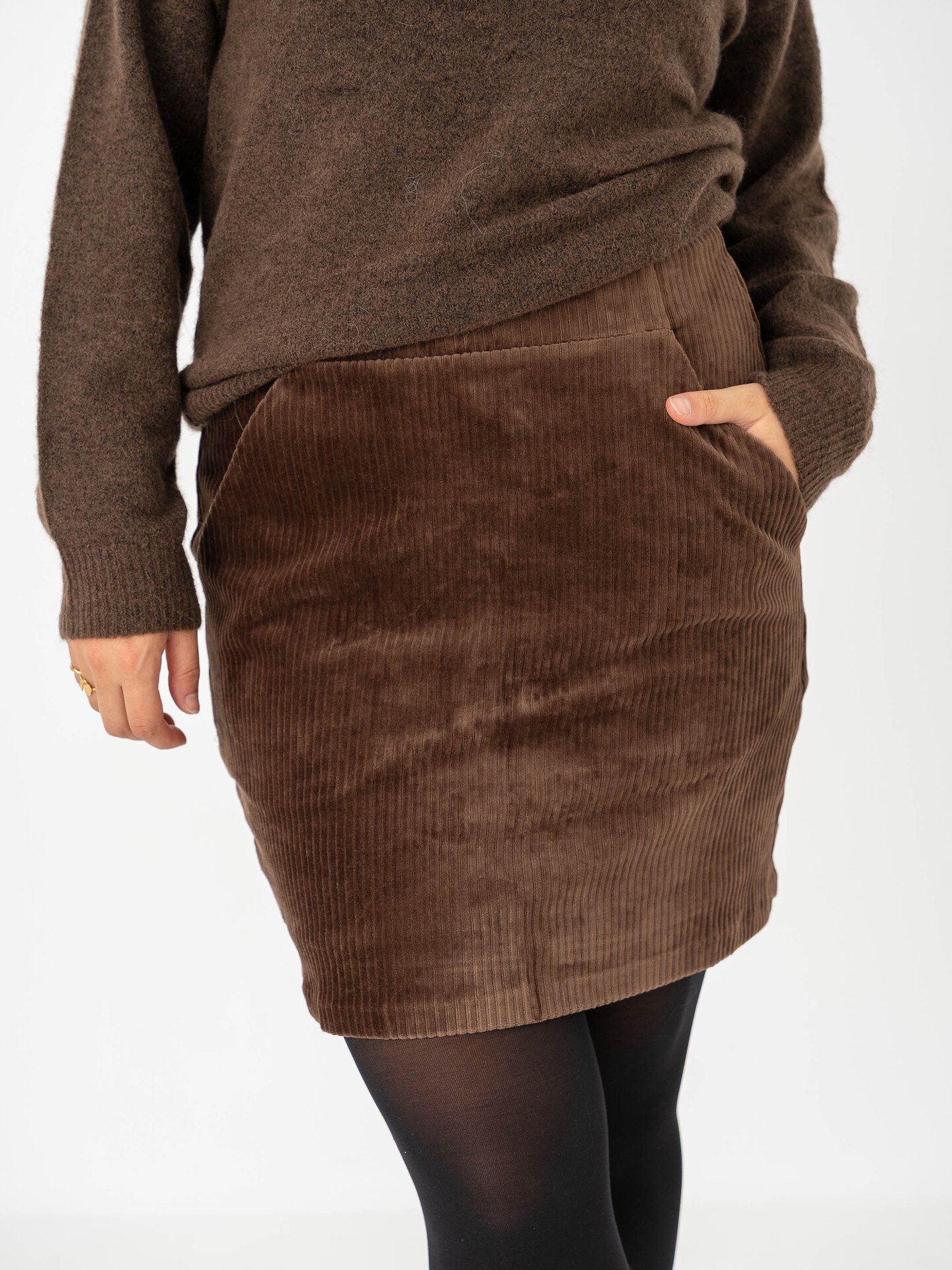 MSCH Copenhagen Floriana High Waist Skirt Slate Black