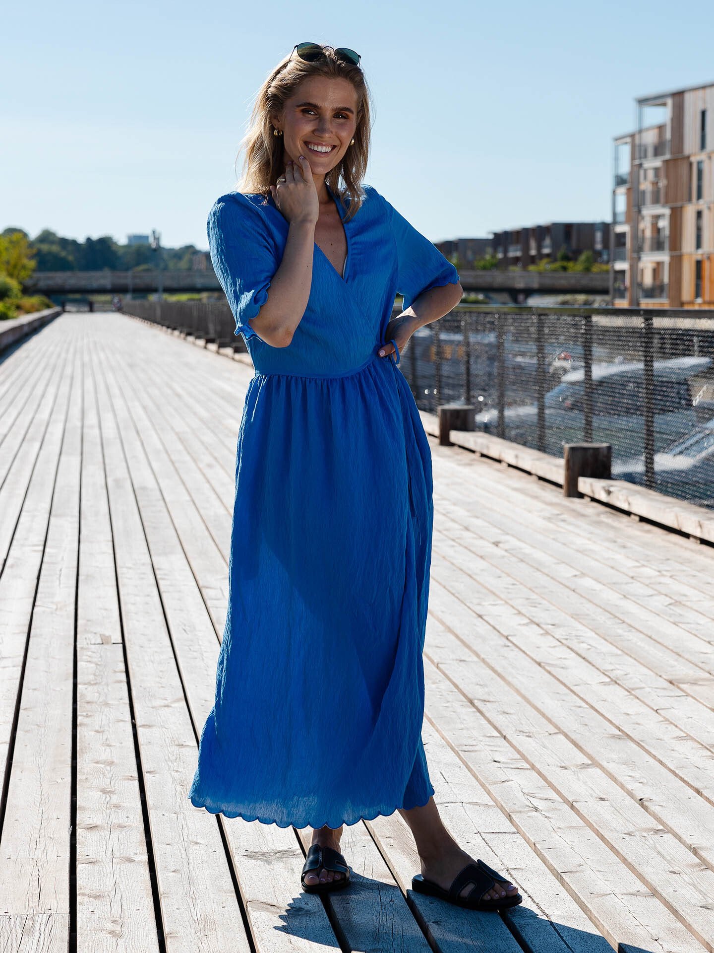 MSCH Copenhagen Chalena 2/4 Wrap Dress Regatta