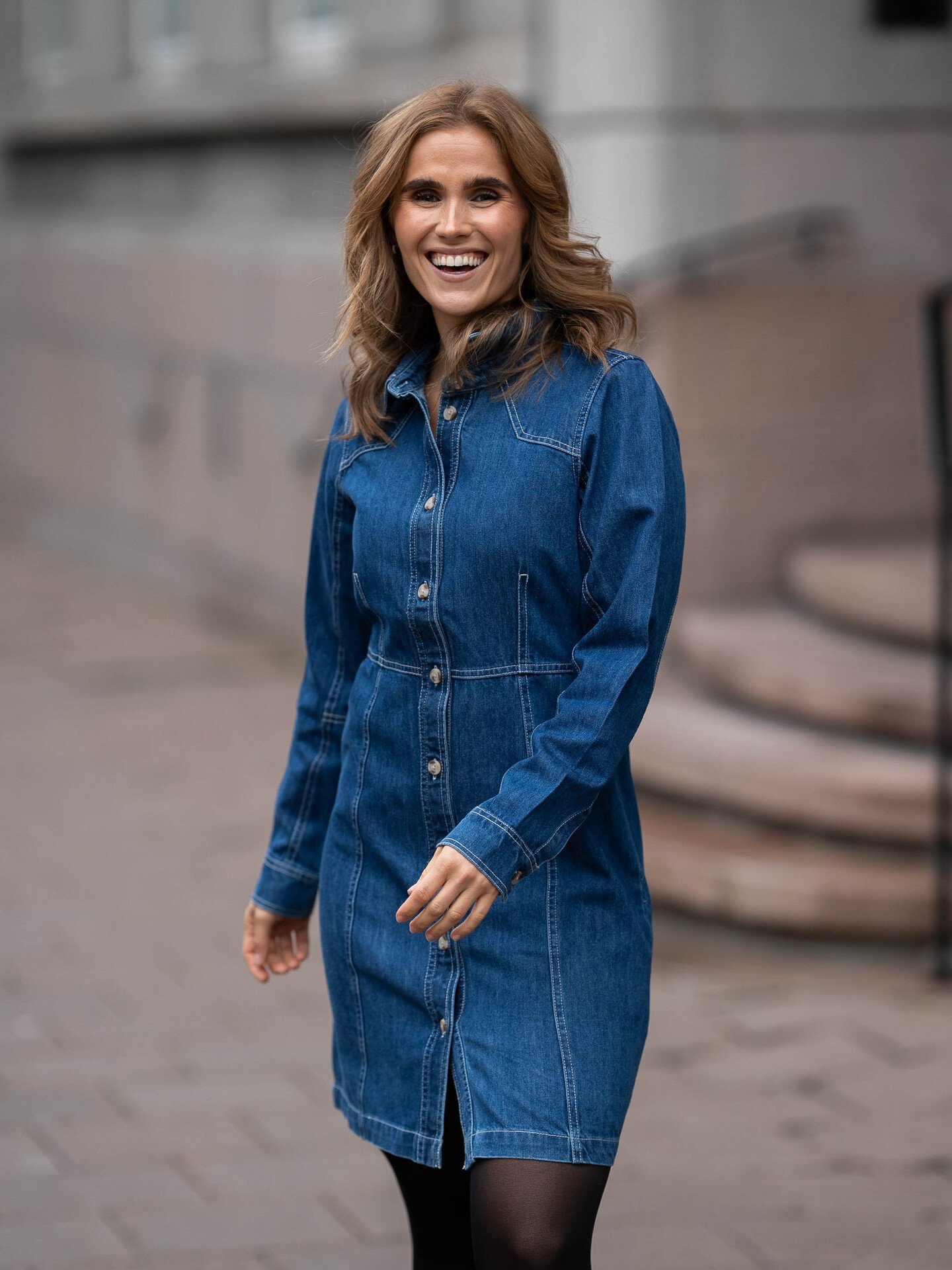 MSCH Copenhagen Dielle Emma Dress Dark Blue Wash