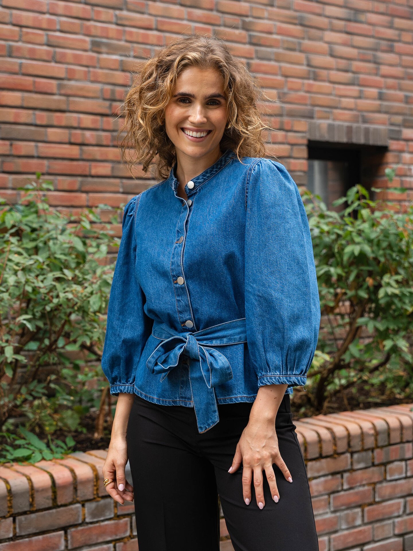 MSCH Copenhagen Rylan Elena 3/4 Shirt Mid Blue Wash