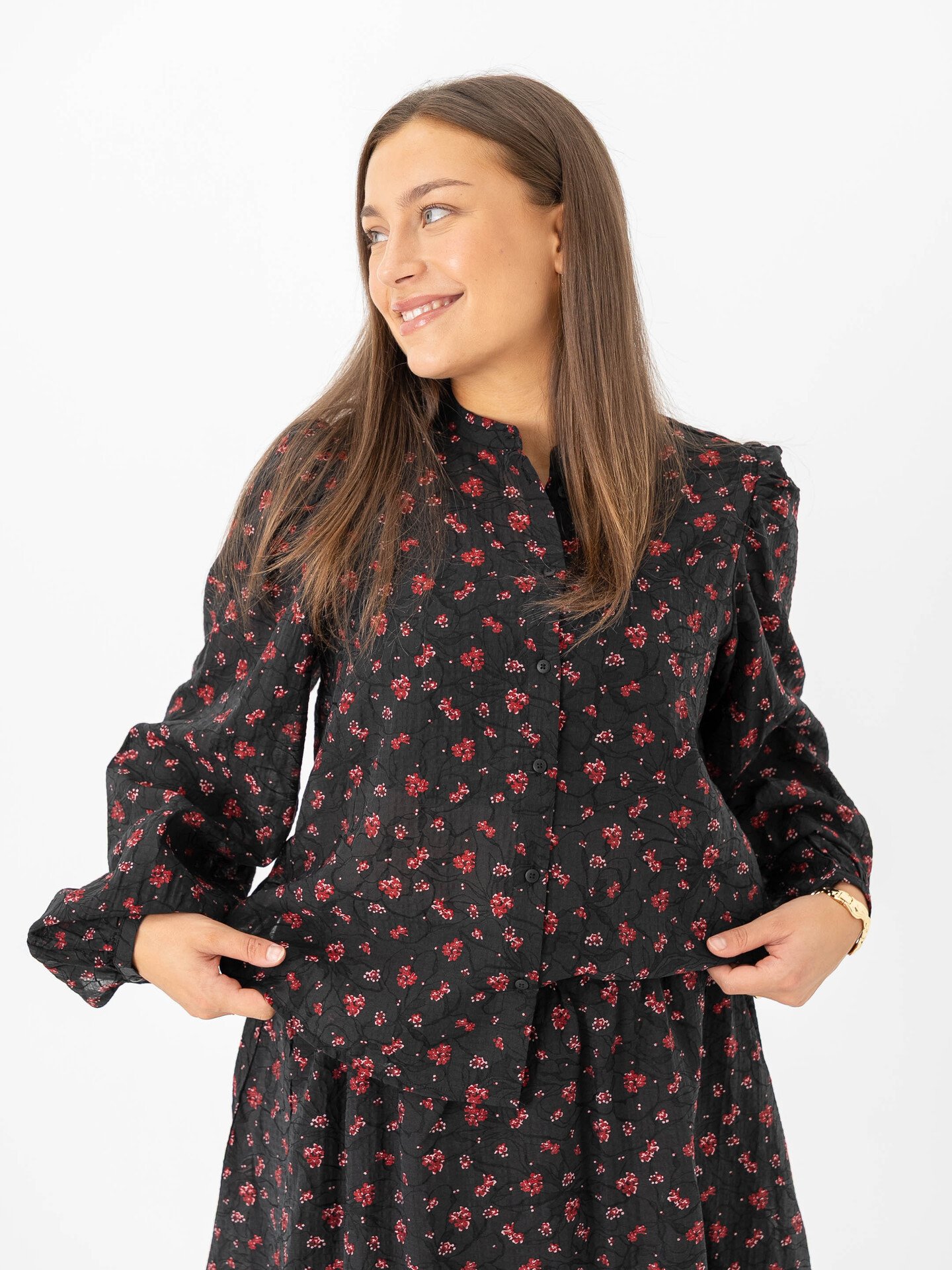 MSCH Copenhagen Nancy Shirt Syrah Flower