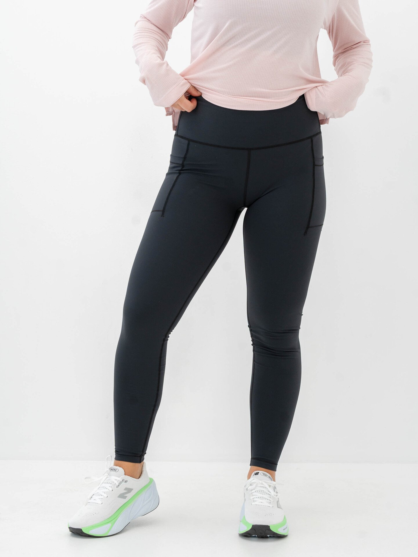 New Balance Sleek Pocket High Rise Legging 27" Black