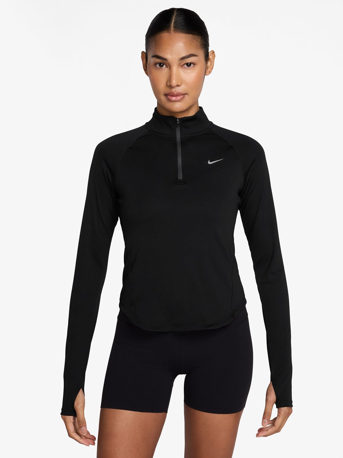 Nike Tempo Dri-Fit Half-Zip Running Top Black / Reflective Silver