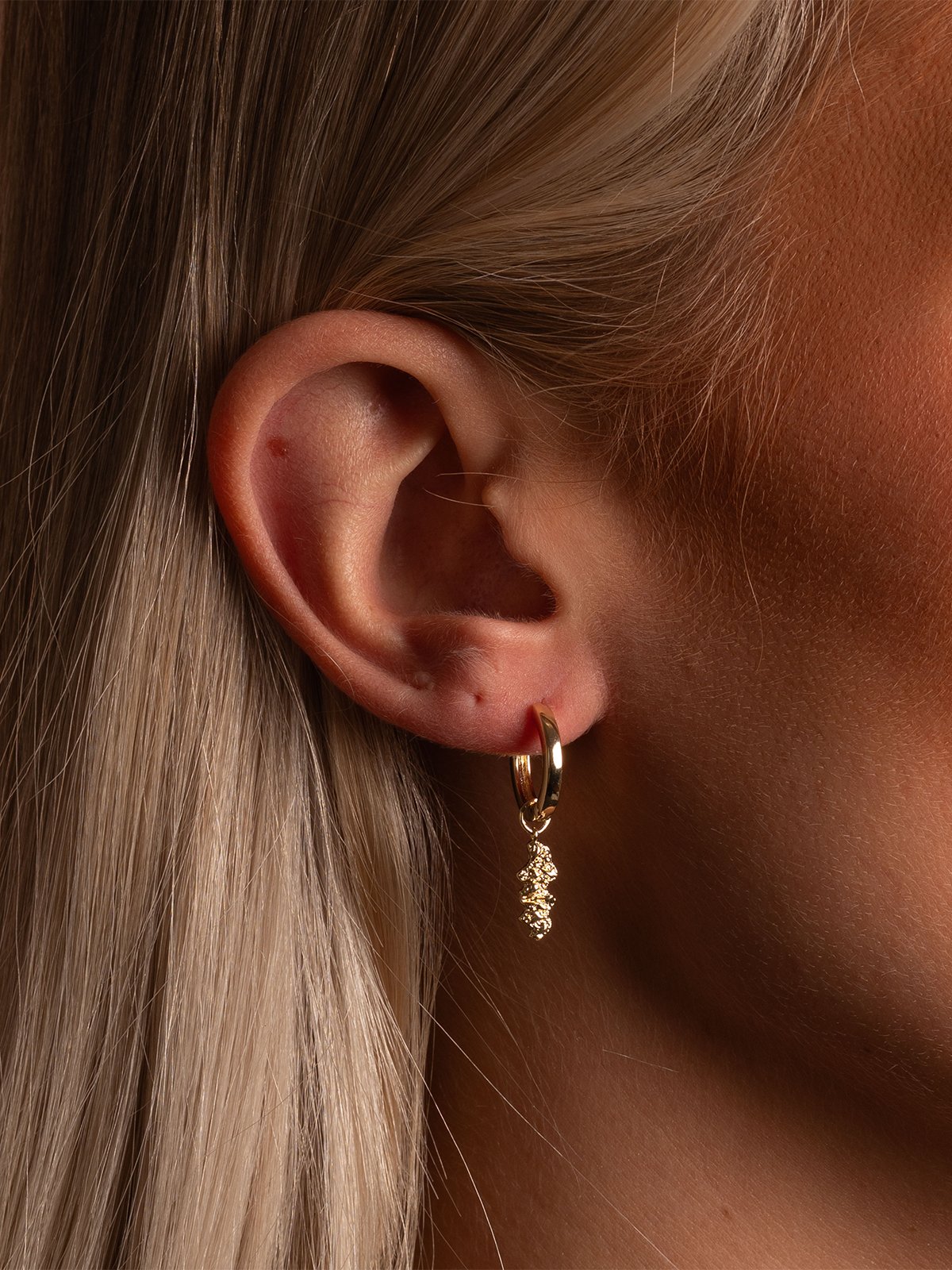 Snö Of Sweden Cat Pendant Ring Ear Gold