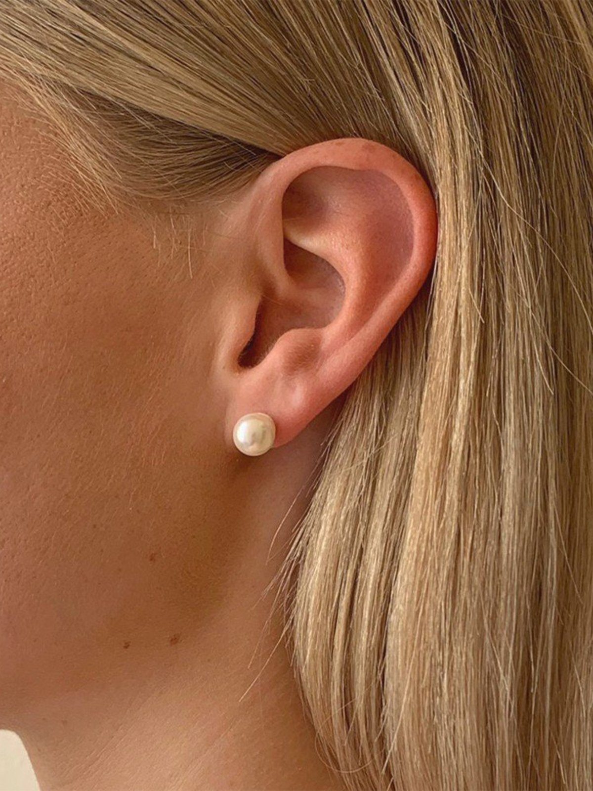 Snö Of Sweden Laney Pearl Ear 8mm Sølv