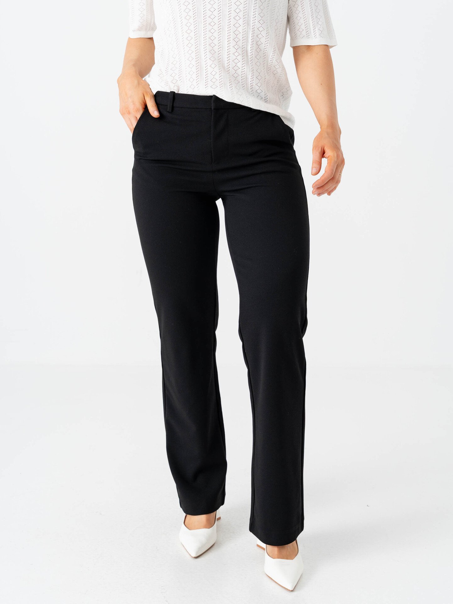 Only Raffy-Yo Life Mid Straight Pant Black