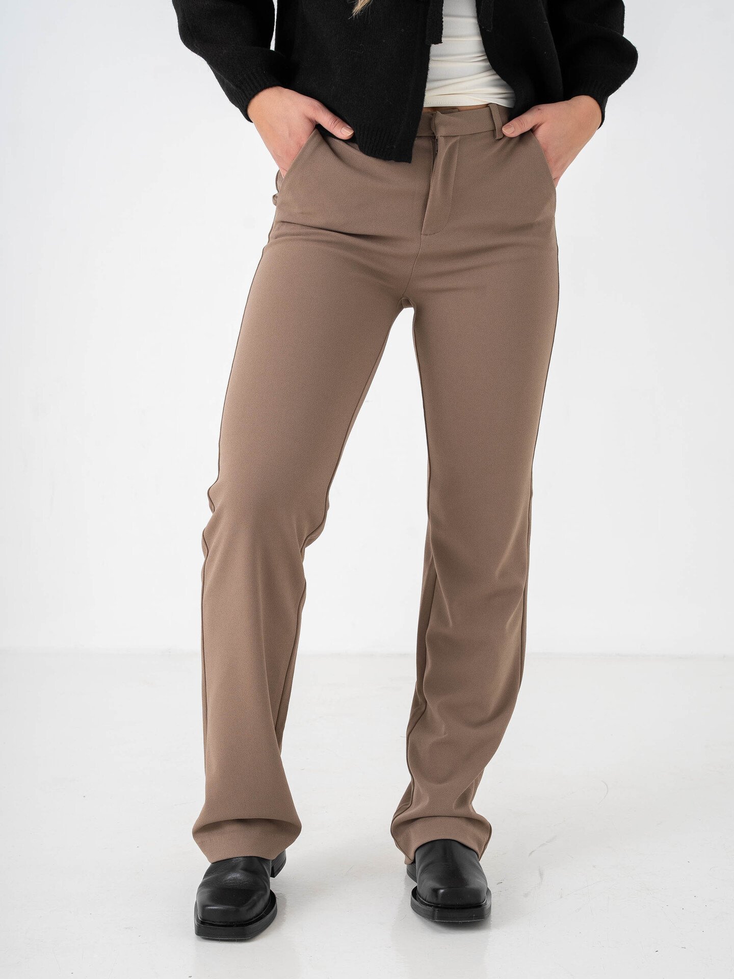 Only Raffy-Yo Life Mid Straight Pant Fossil