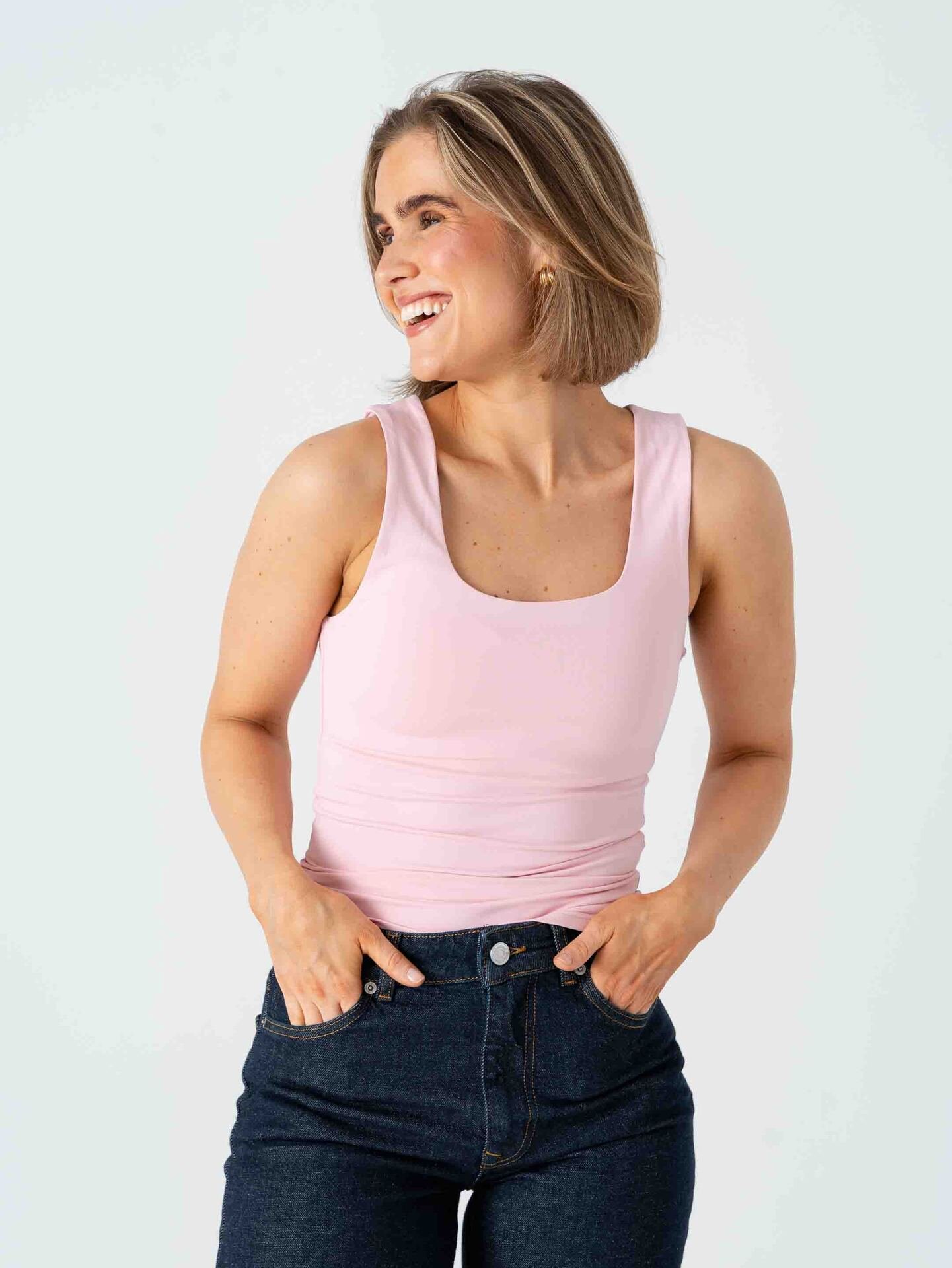 Only Ea Sleeveless 2-Ways Fit Top Romance Rose