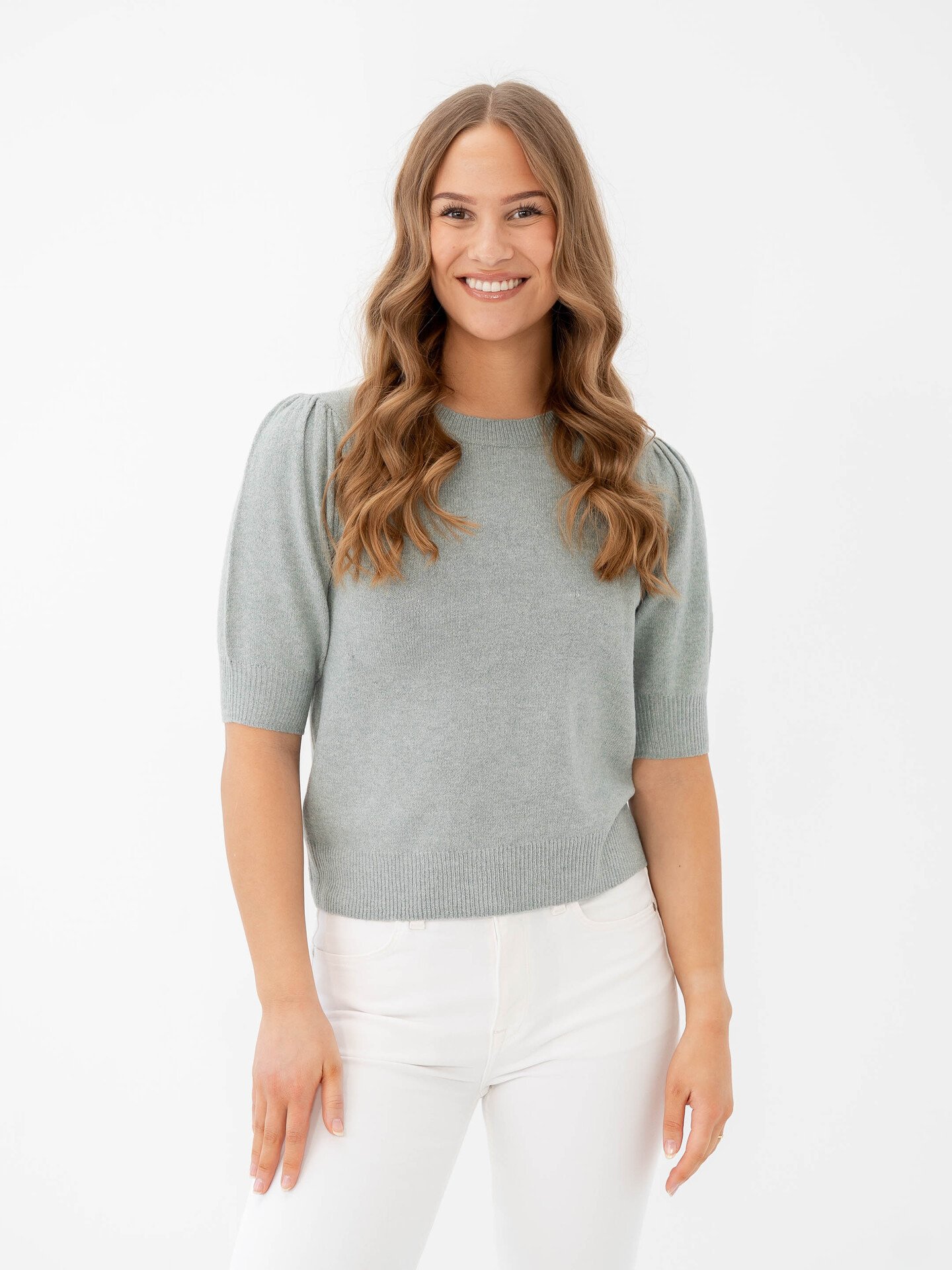 Only Rica Life 2/4 Pullover Knit Chinois Green Melange