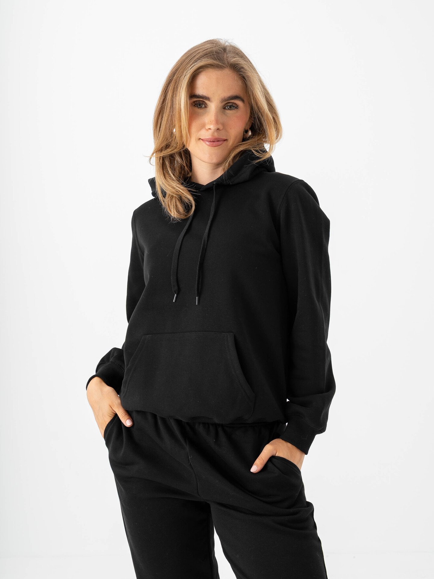 Only Daze Long Sleeve Hood Sweat Black