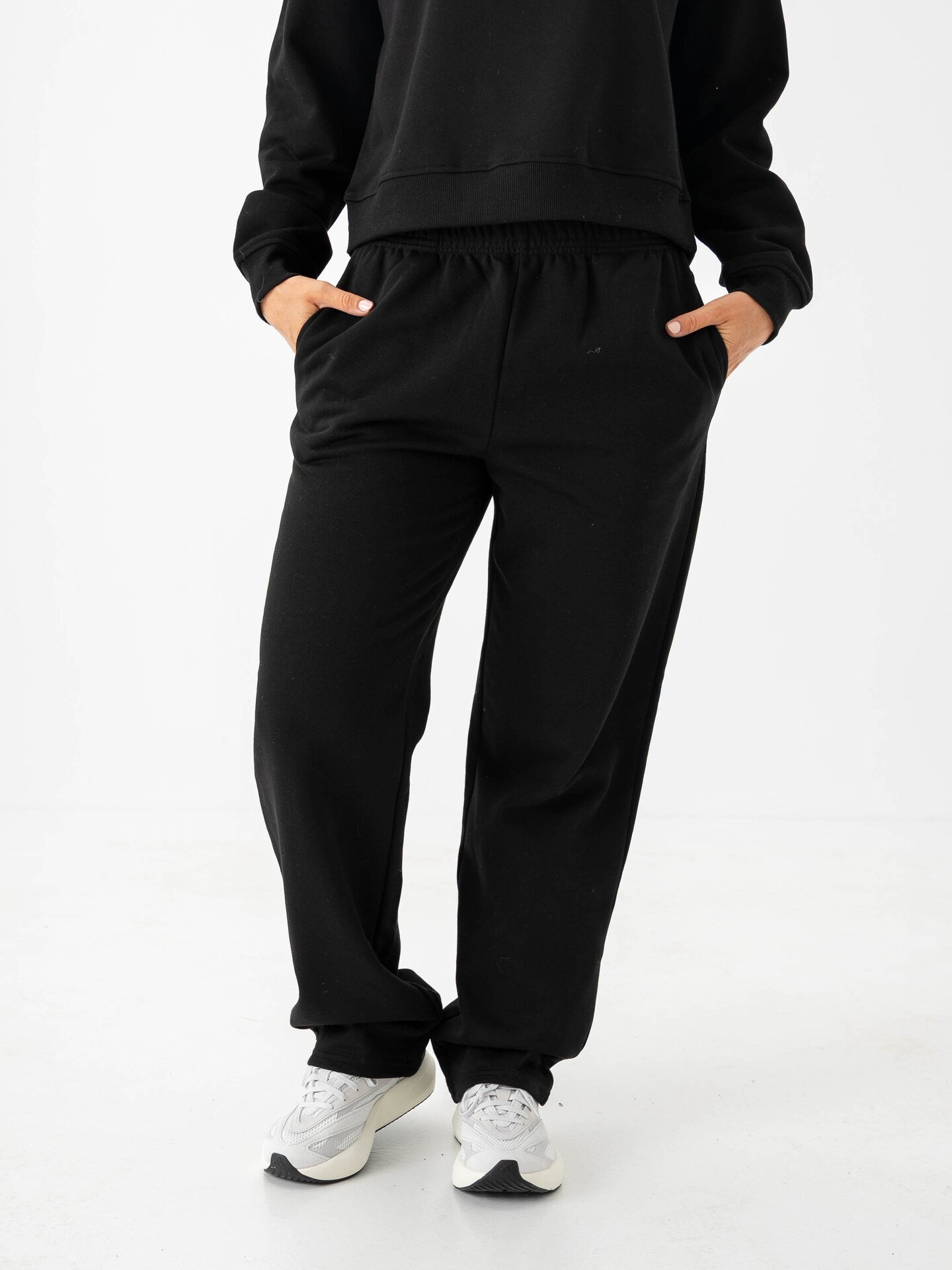Only Daze Straight Pants Sweat Black