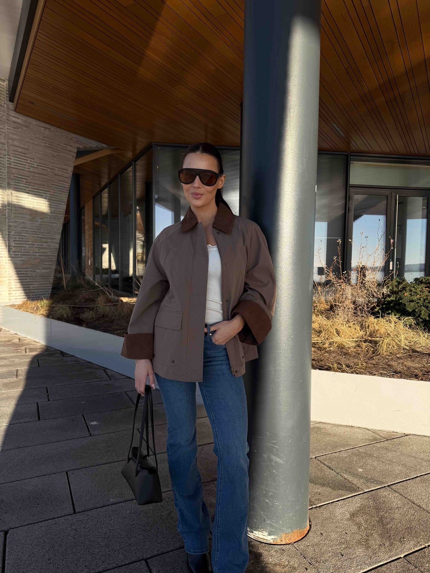 Only Eja Orchid Spring Life Jacket Walnut Chocolate Brown