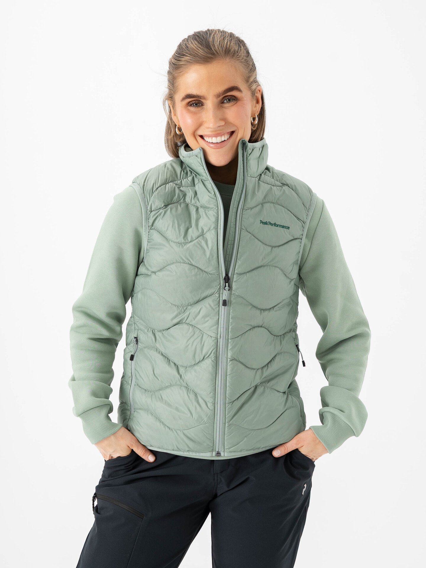 Peak Performance Helium Down Vest Women Green Valley