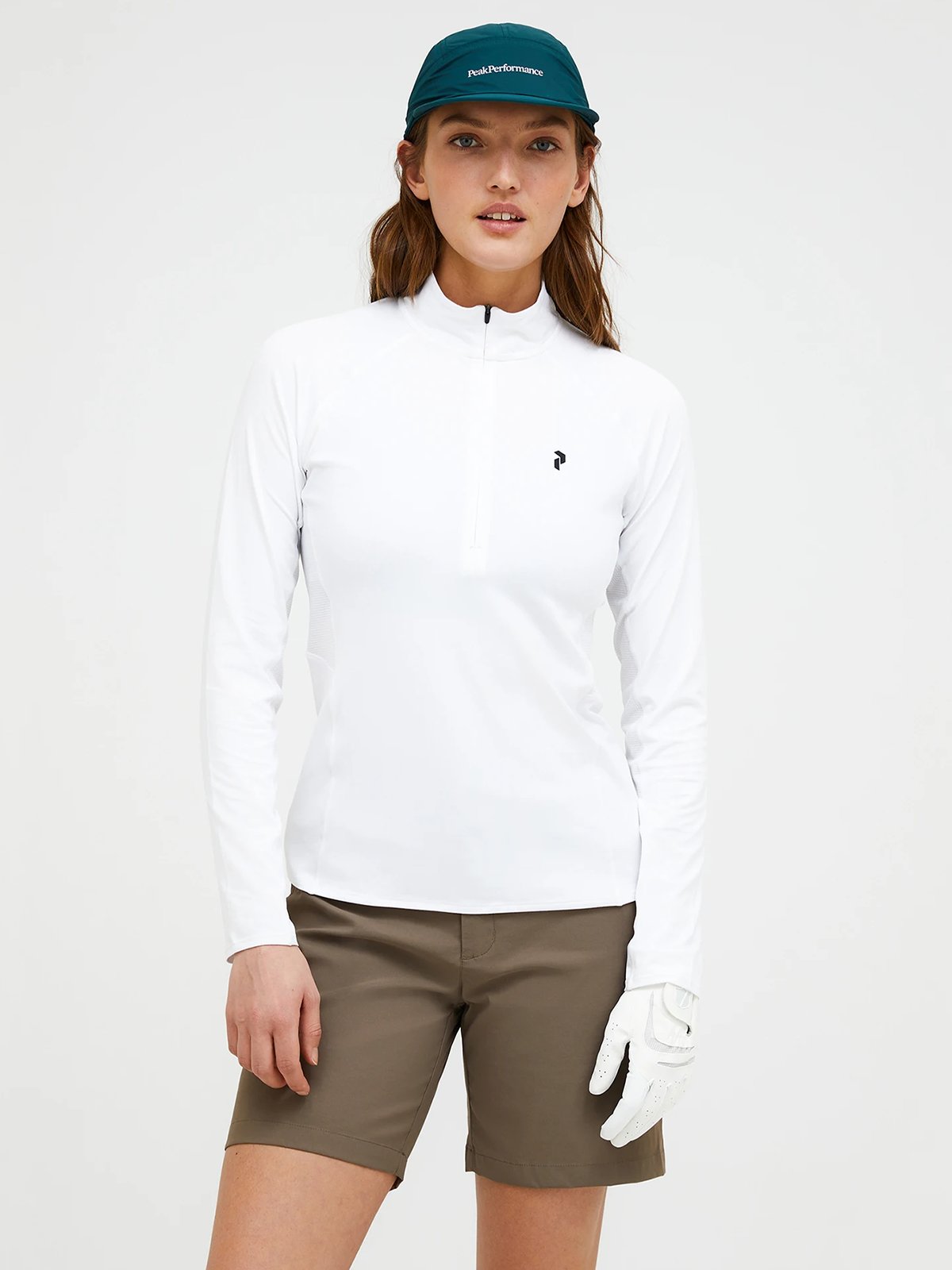 Peak Performance Core Half Zip Baselayer Women White