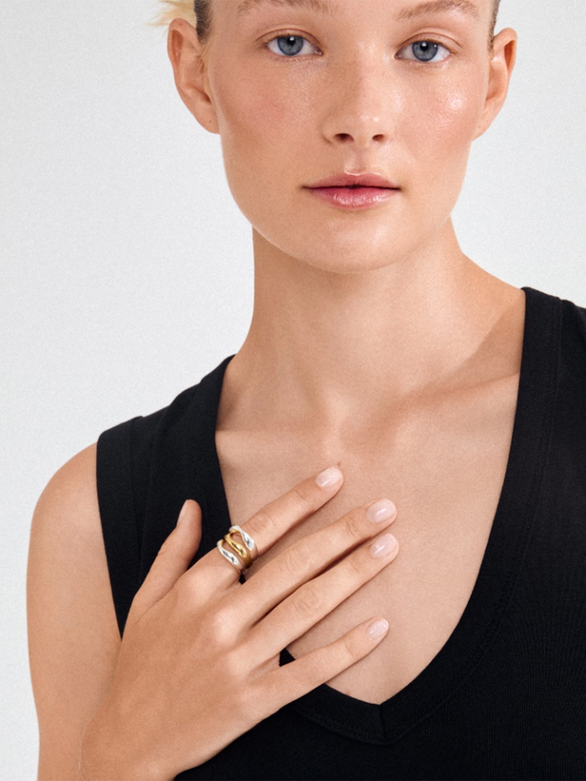 Pilgrim Nova Ring 3-i-1 Sett Sølvbelagt